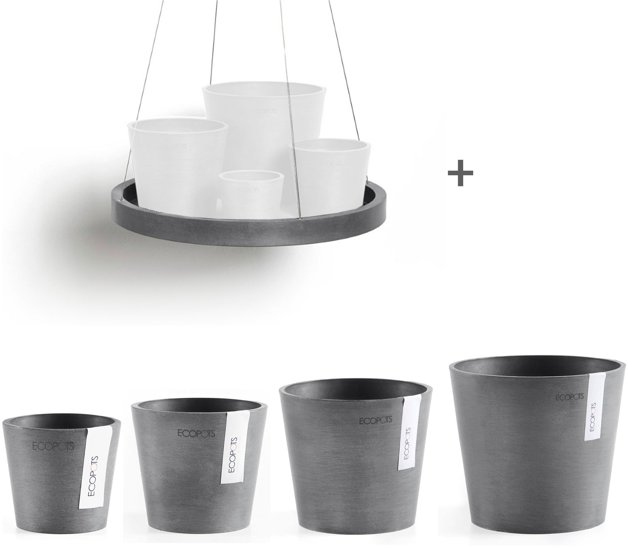 ECOPOTS Blumentopf "Amsterdam Mini", (Set, 4 St.), verschiedene Größen mit günstig online kaufen