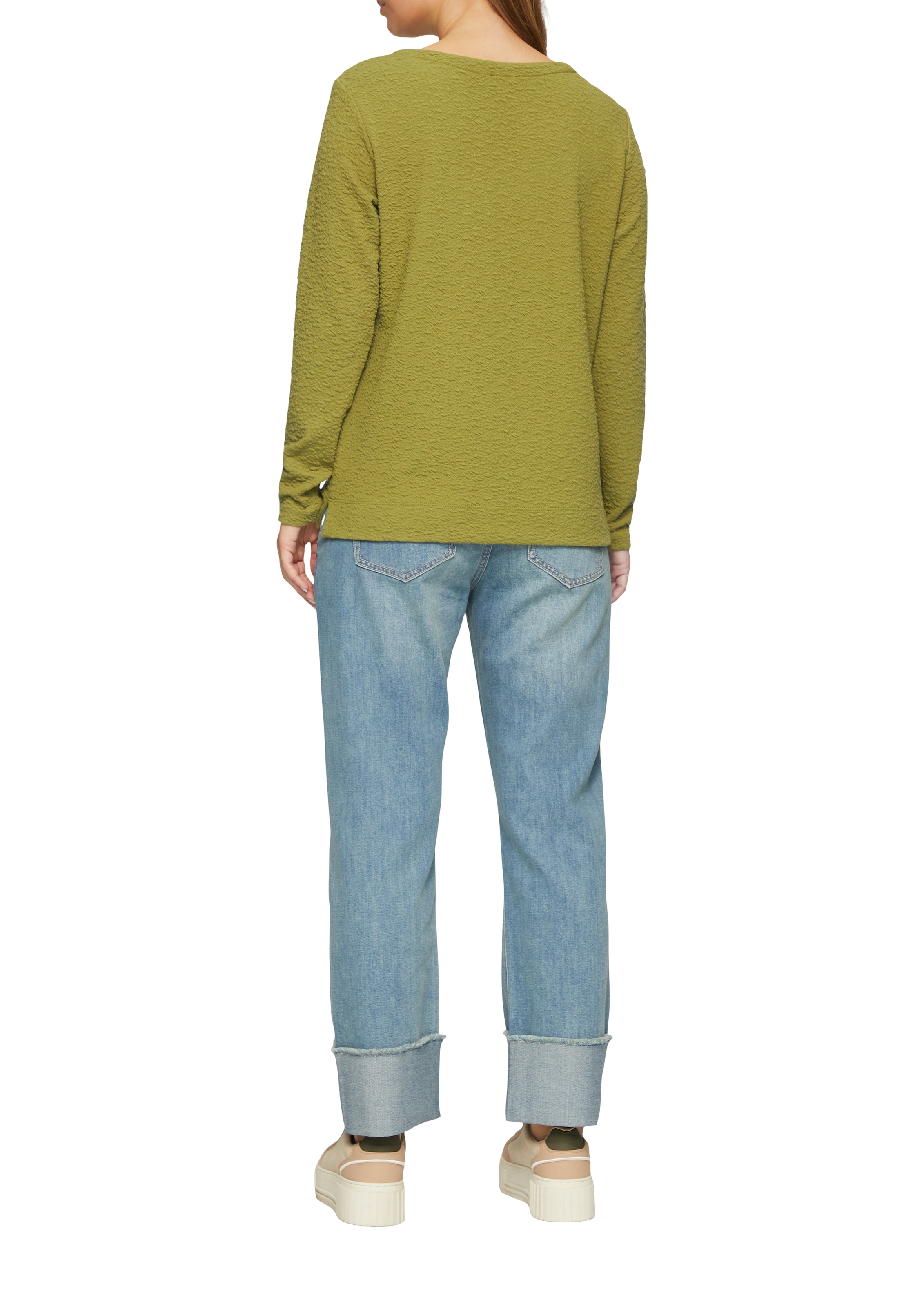 s.Oliver Longsweatshirt , mit Crinkle Optik
