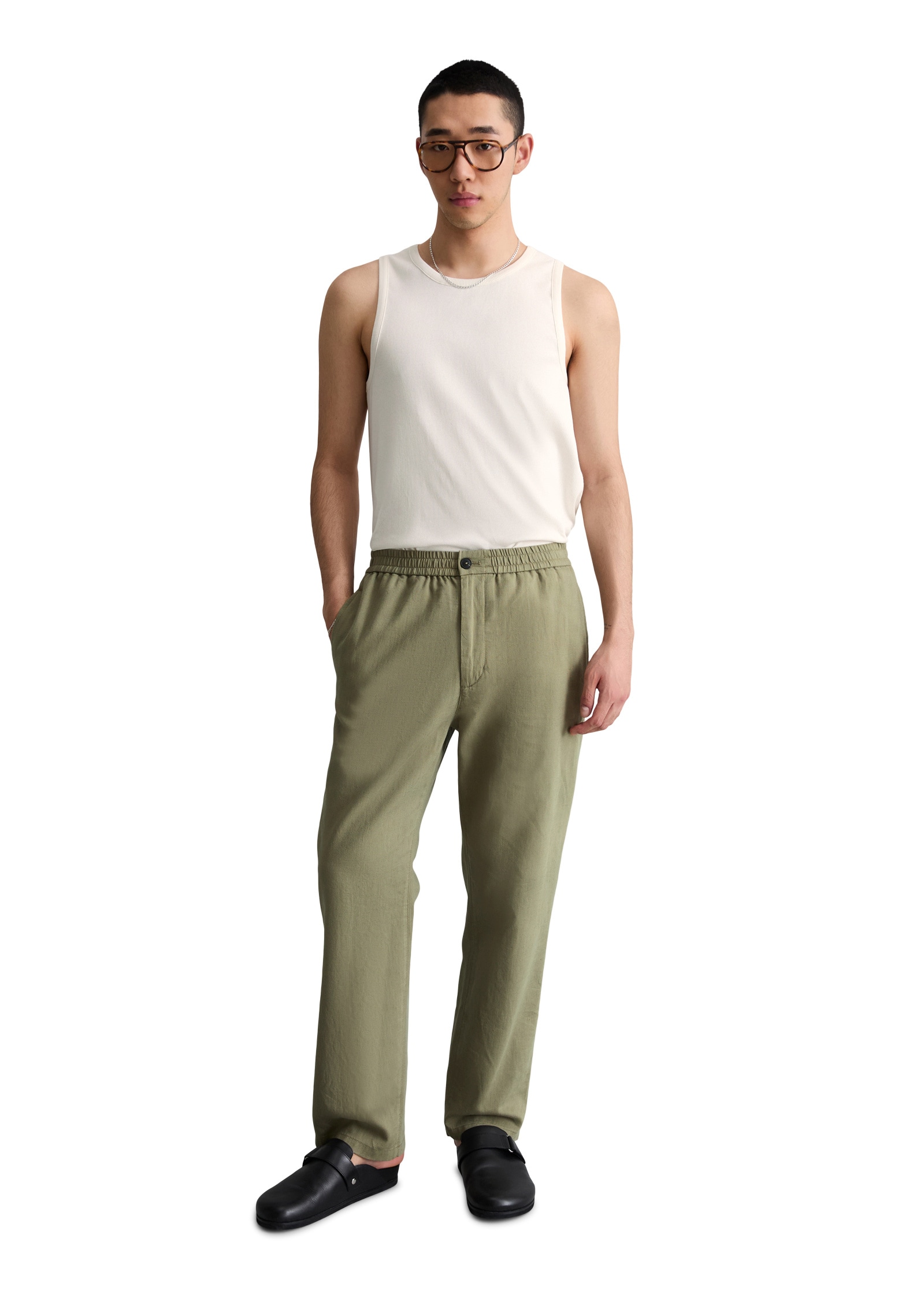 Marc O'Polo DENIM Chinohose »aus Bio-Baumwolle und Leinen«