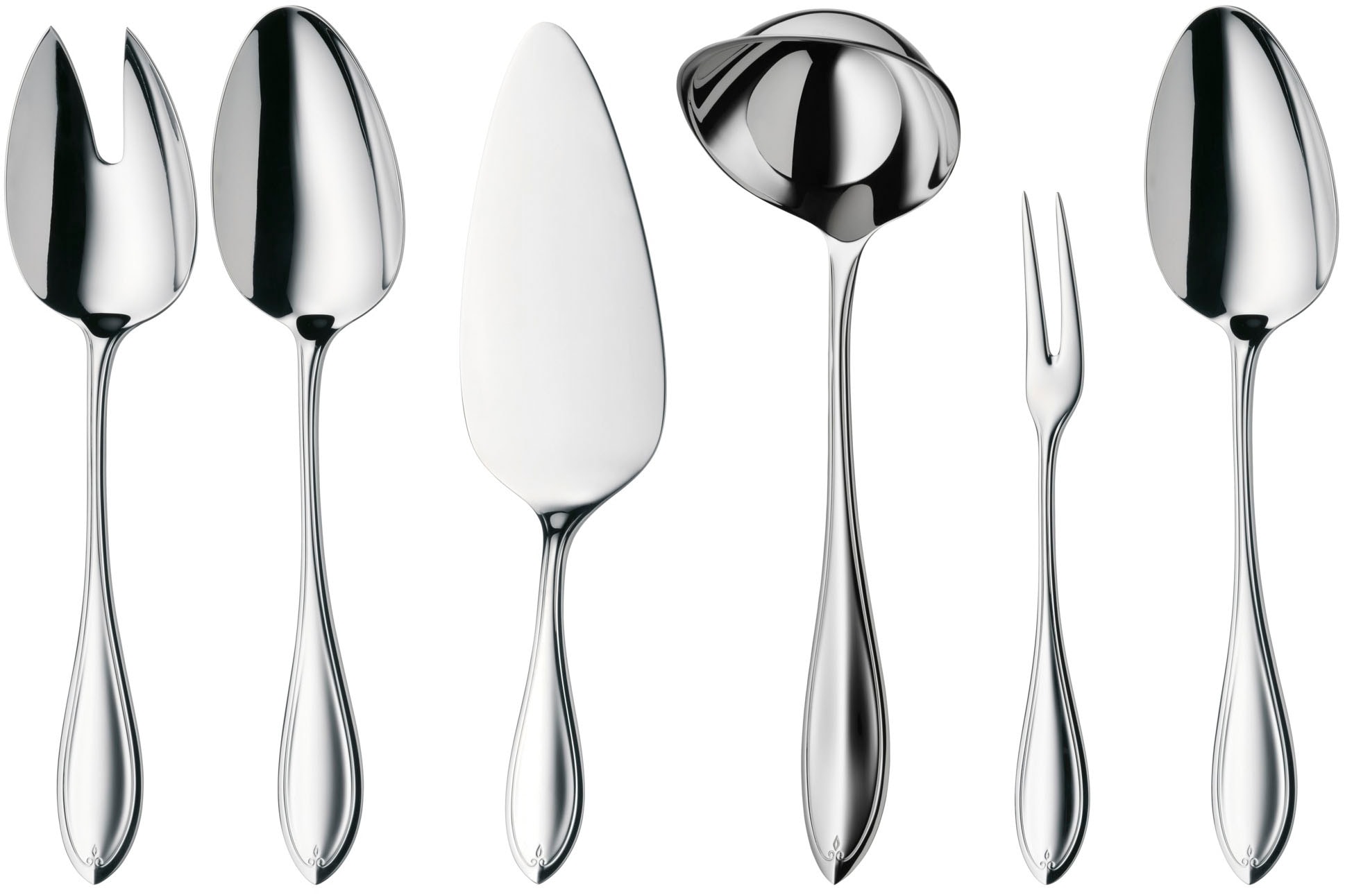 WMF Besteck-Set »Premiere in klassisch-eleganter Optik, ergonomisch, Wellenschliff« spülmaschinengeeignet, optimale Schärfe, hochwertiger Besteckkasten