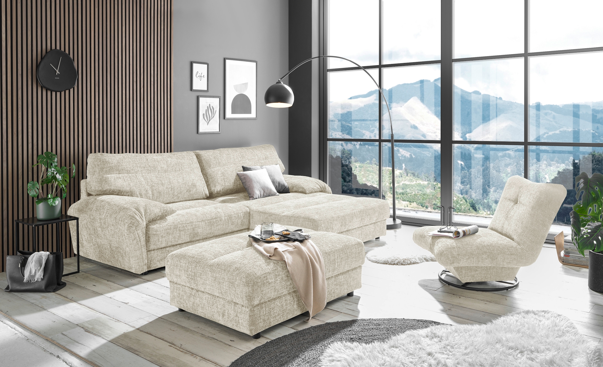 ED EXCITING DESIGN Ecksofa "Princeton L-Form" günstig online kaufen