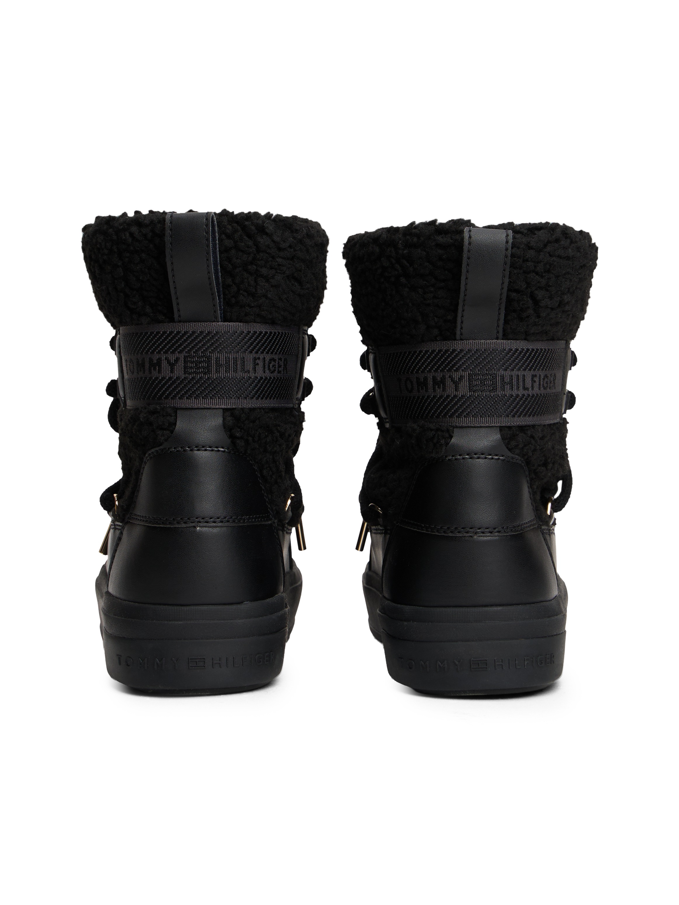 Thumbnail - Tommy Hilfiger Winterboots "FAUX SHEARLING SNOWBOOT", Winterstiefelette, Outdoorschuh mit aufgesetzter Schnürung