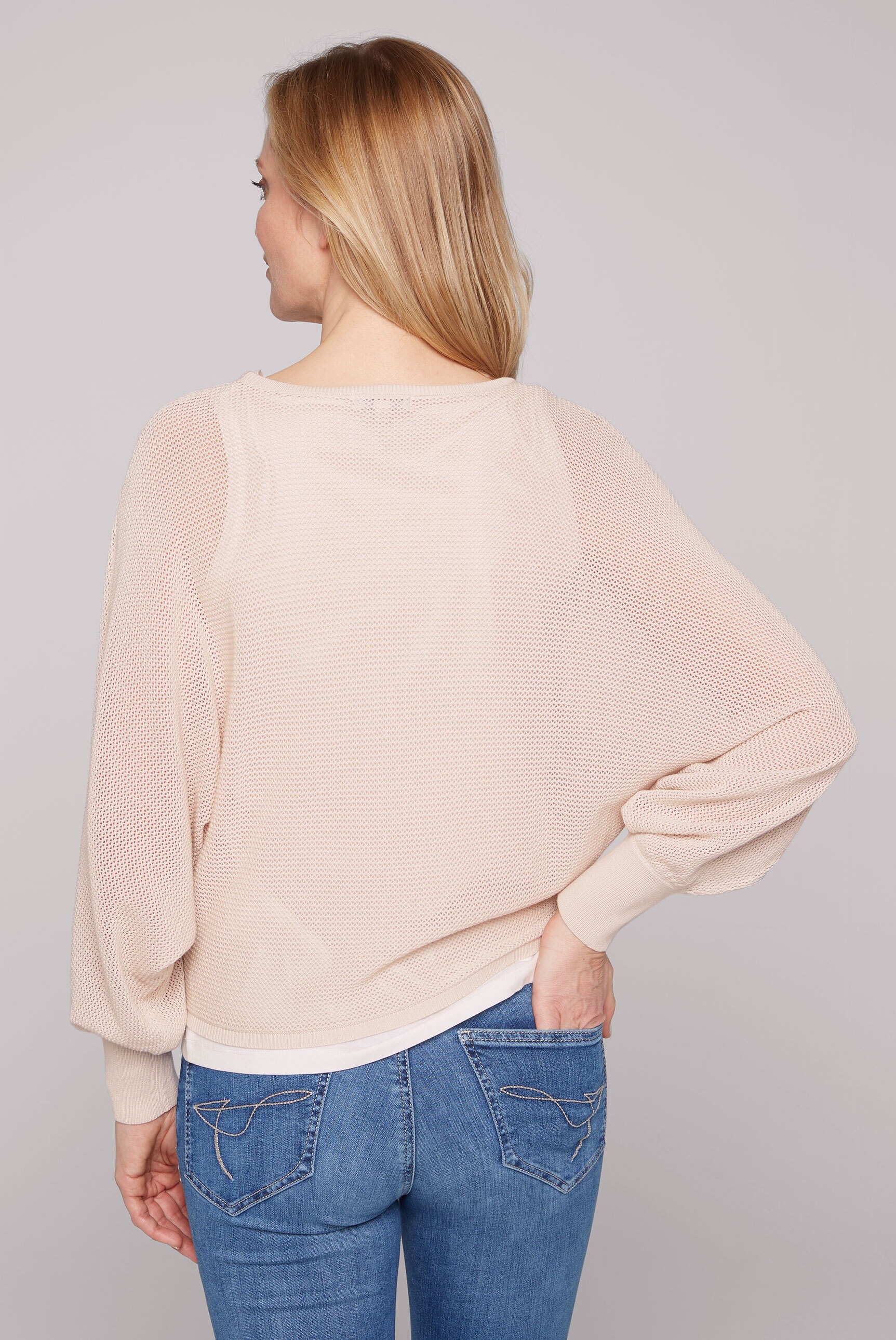 SOCCX 2-in-1-Pullover, mit Fledermaus-Ärmeln