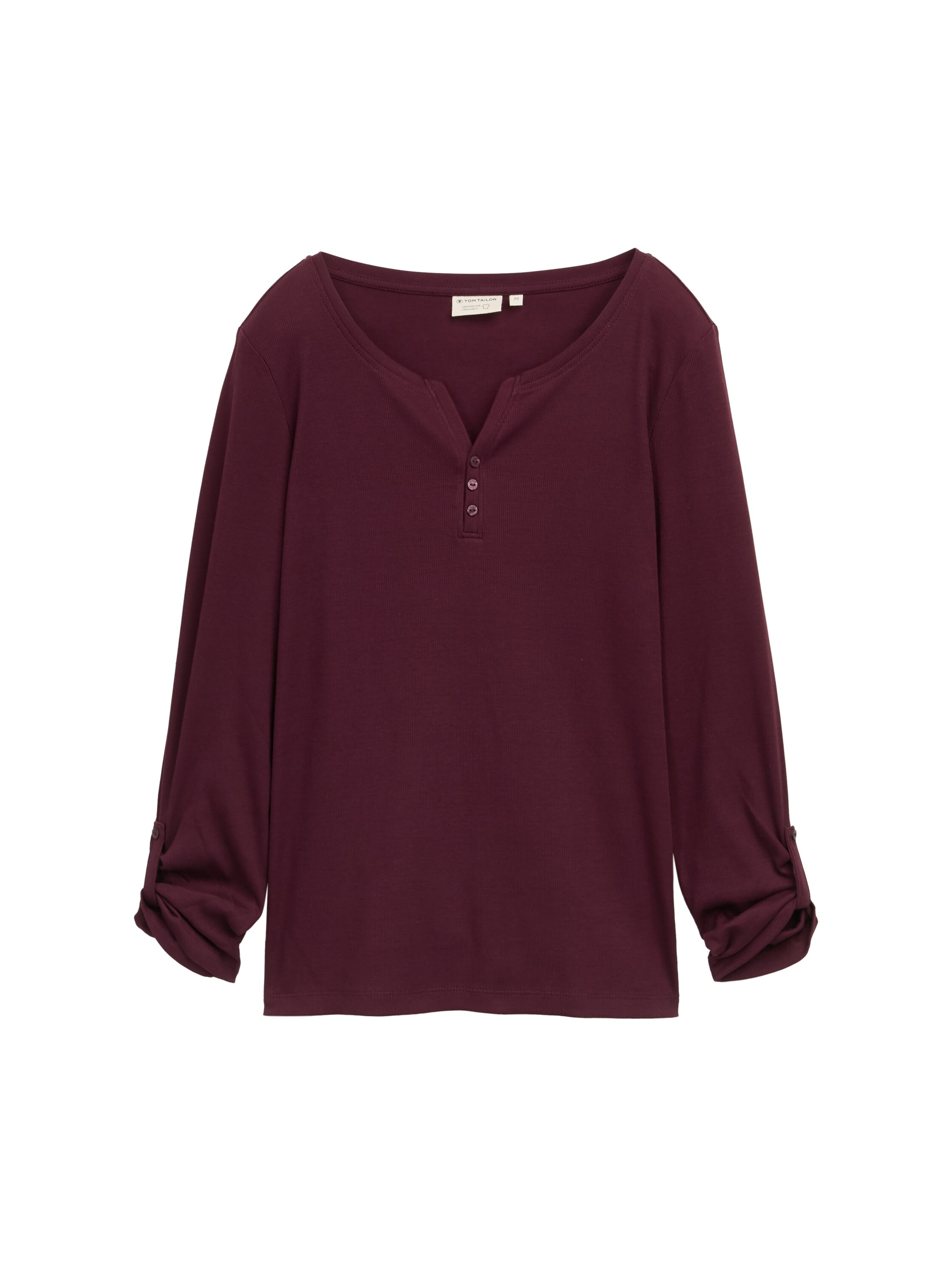 TOM TAILOR Henleyshirt, mit Turn-Up-Arm