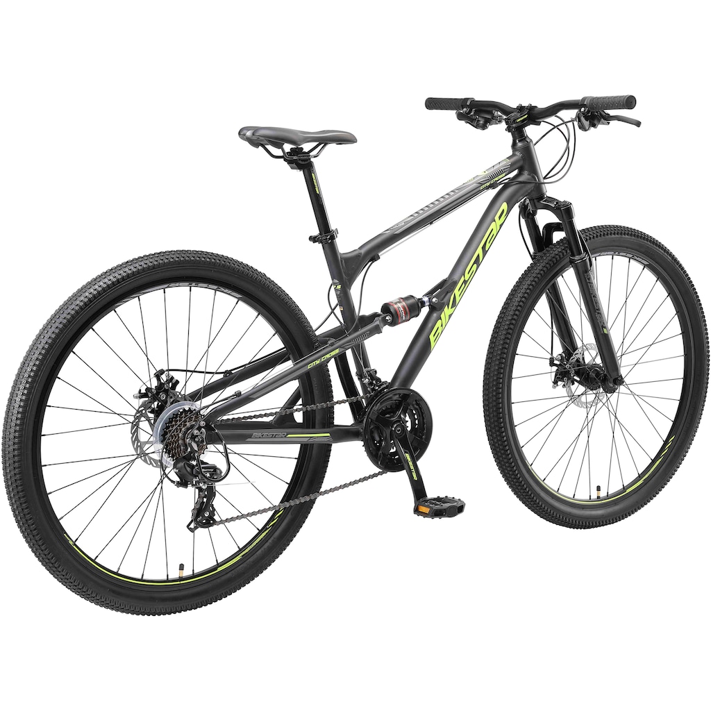 Bikestar Mountainbike, 21 Gang, Shimano, RD-TY300 Schaltwerk, Kettenschaltung