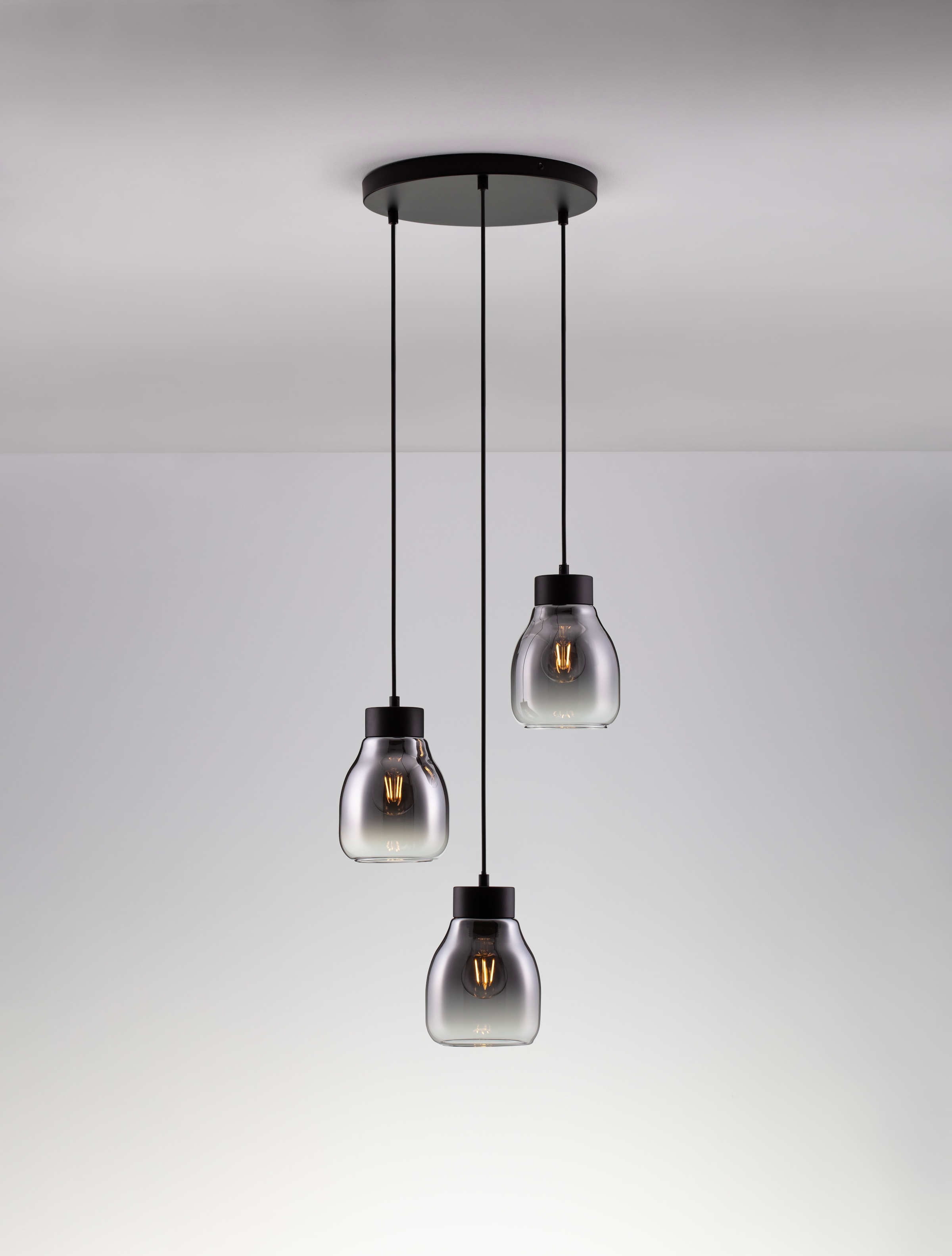 Nova Luce Pendelleuchte »BLACU«, 3 flammig