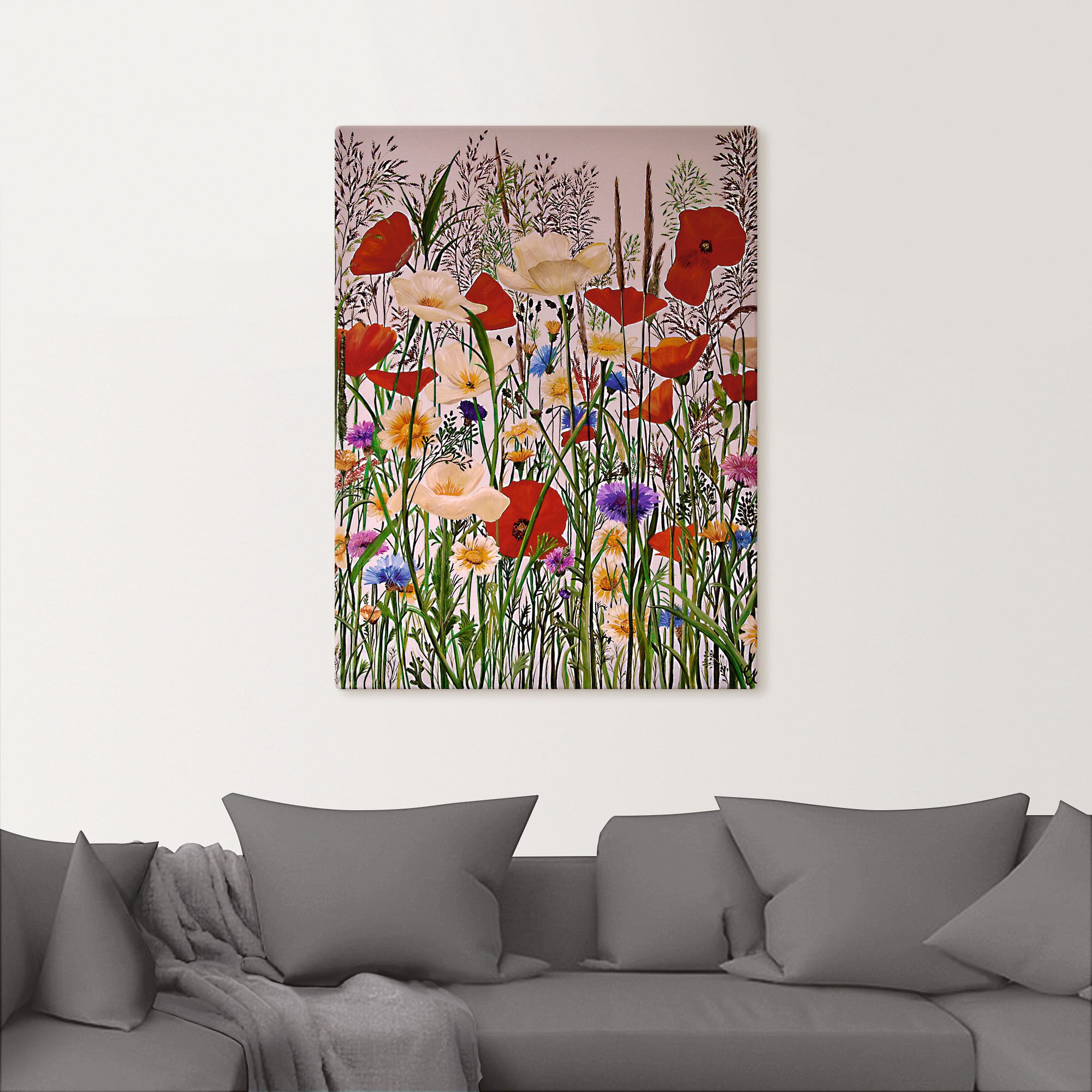 Artland Wandbild »Blumenwiese«, Baumbilder, (1 St.), als Leinwandbild, Wandaufkleber in verschied. Größen