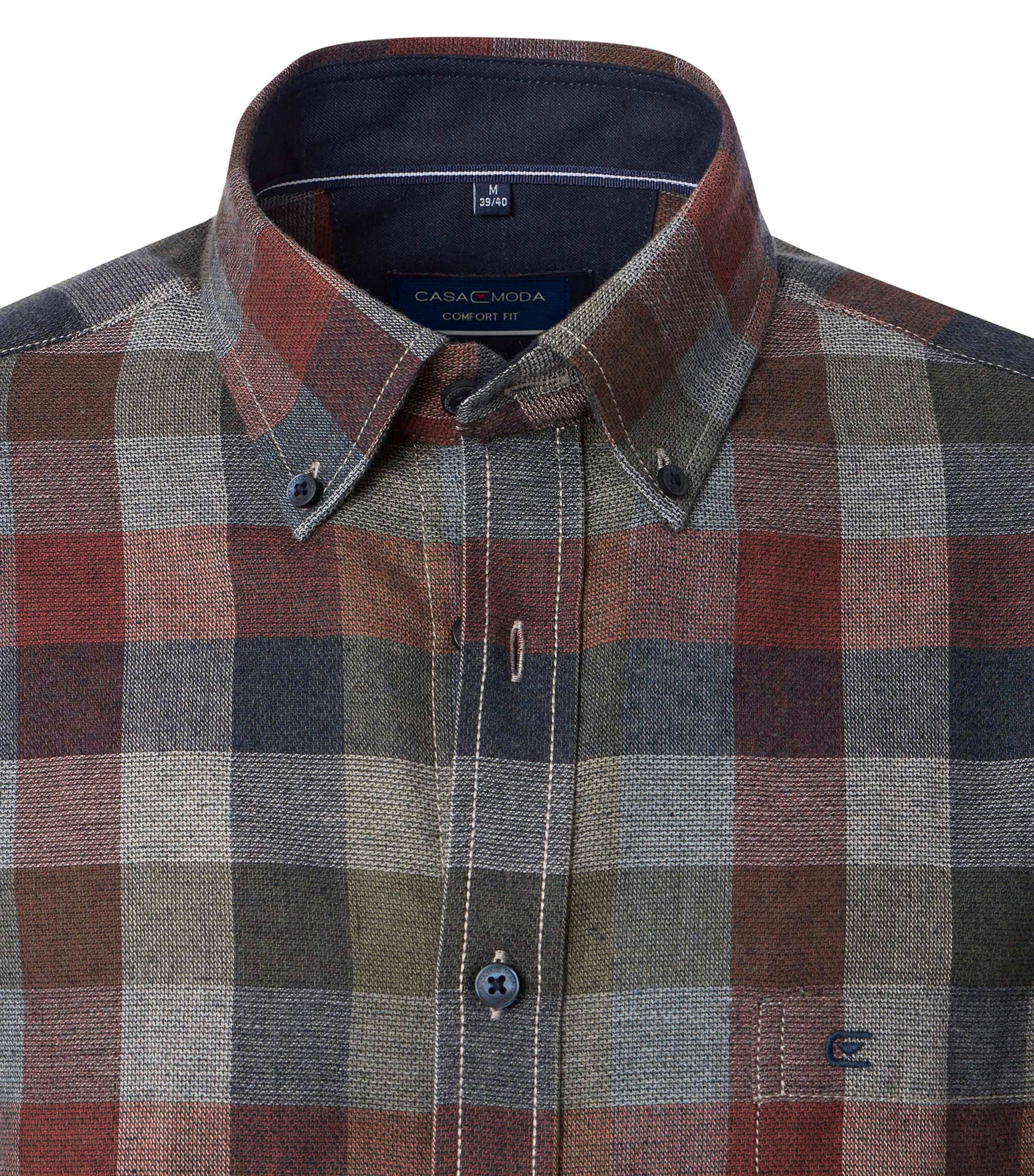 CASAMODA Langarmhemd "CASAMODA Freizeithemd kariert" günstig online kaufen