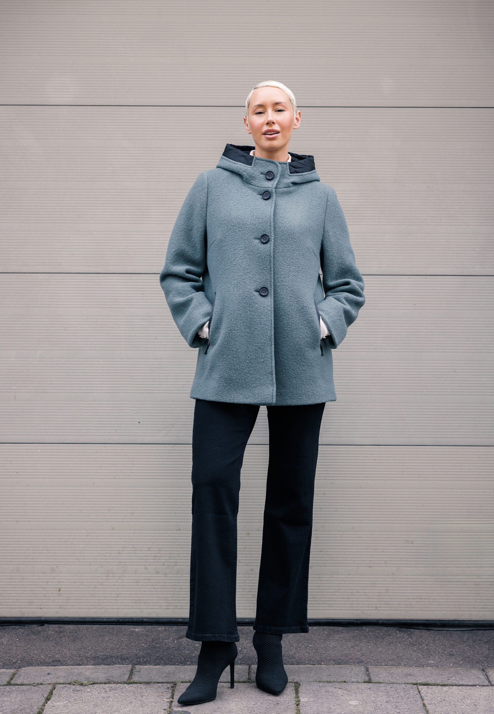 Gil Bret Wolljacke »Damen mit Kapuze« mit Kapuze