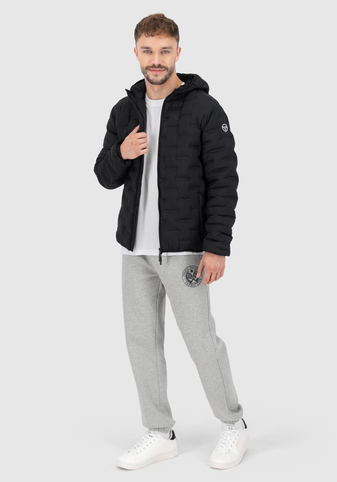 Sergio Tacchini Winterjacke »ABELIA JACKET Herren«, mit Kapuze, Winterjacke Herren, leichte Jacke, Stepjacke, gefüttert, Retro, Sale