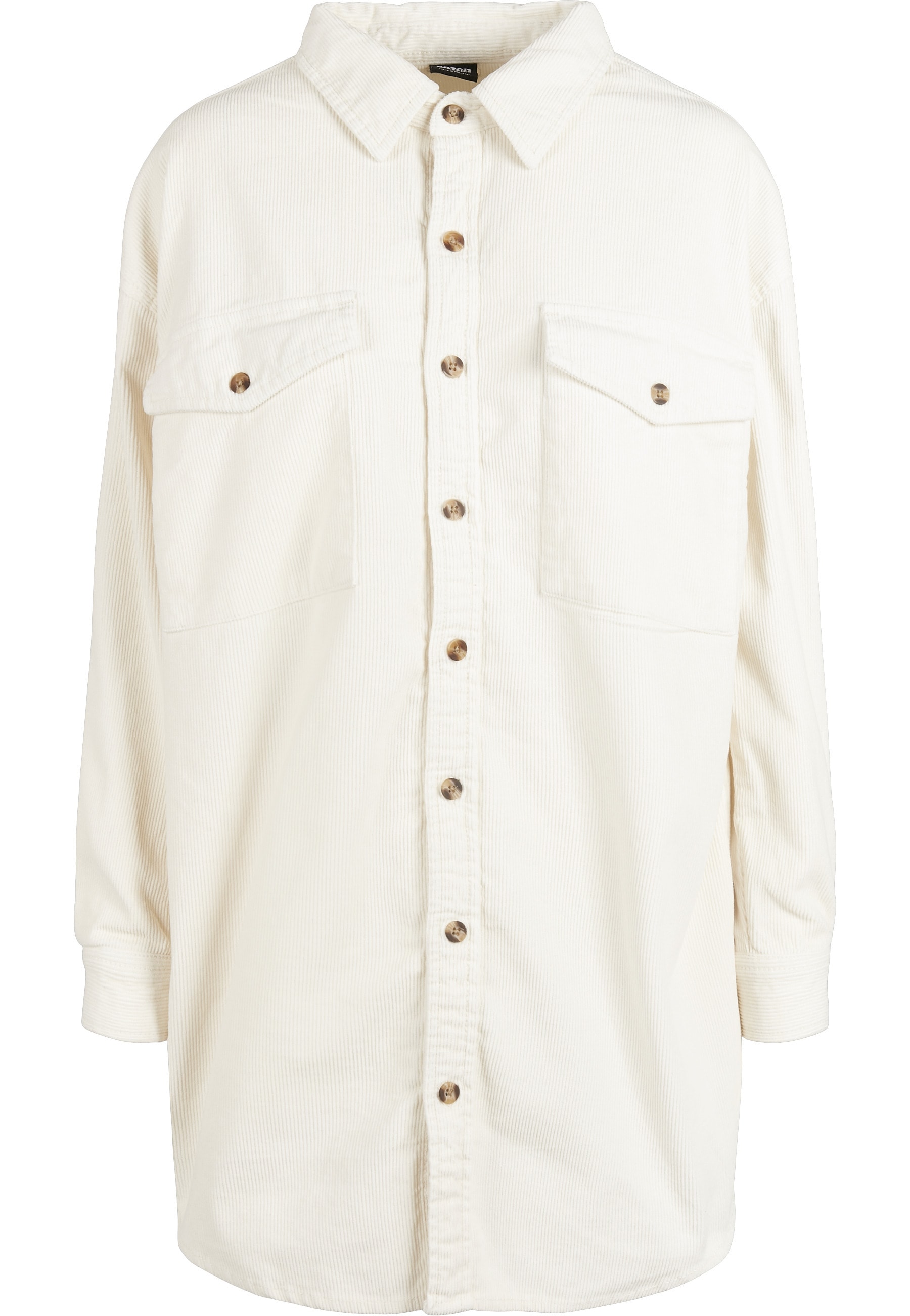 URBAN CLASSICS Hemdbluse "Urban Classics Damen Ladies Long Corduroy Overshirt"
