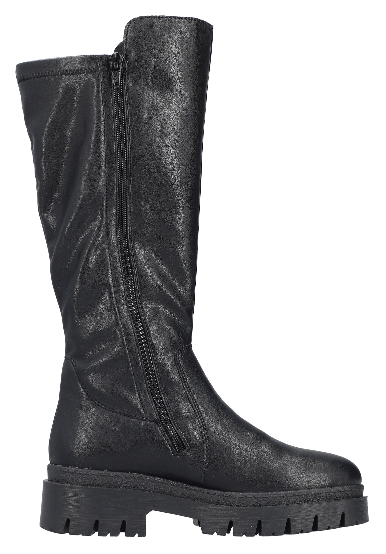 Rieker Winterstiefel, Langschaftstiefel, Plateaustiefel mit Stretch am Schaft, TEX-Membrane