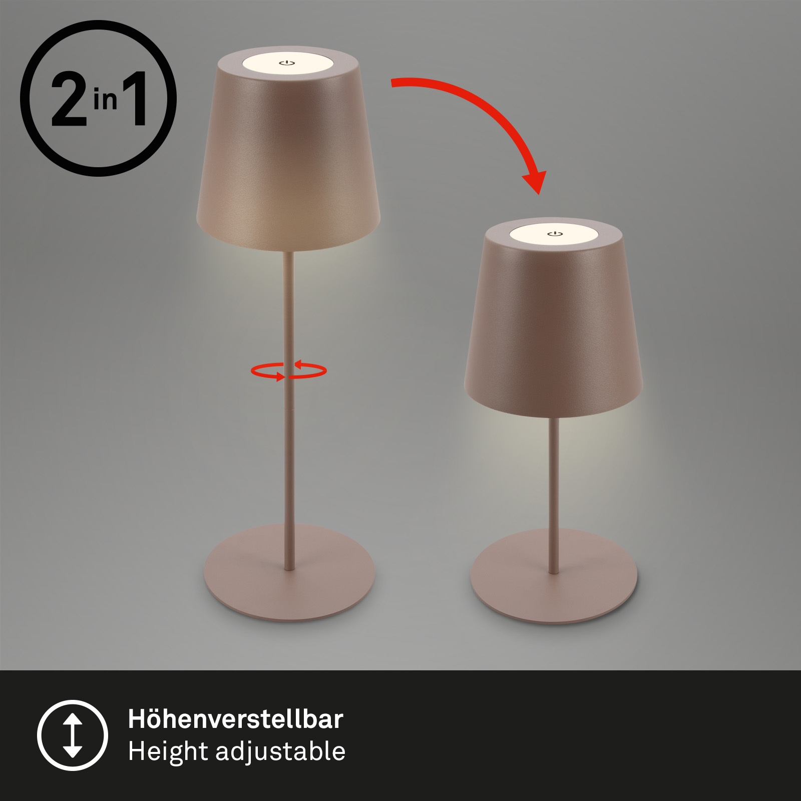 Briloner Leuchten LED Außen-Tischleuchte »Coloris«, Leuchtmittel LED-Modul | LED fest integriert