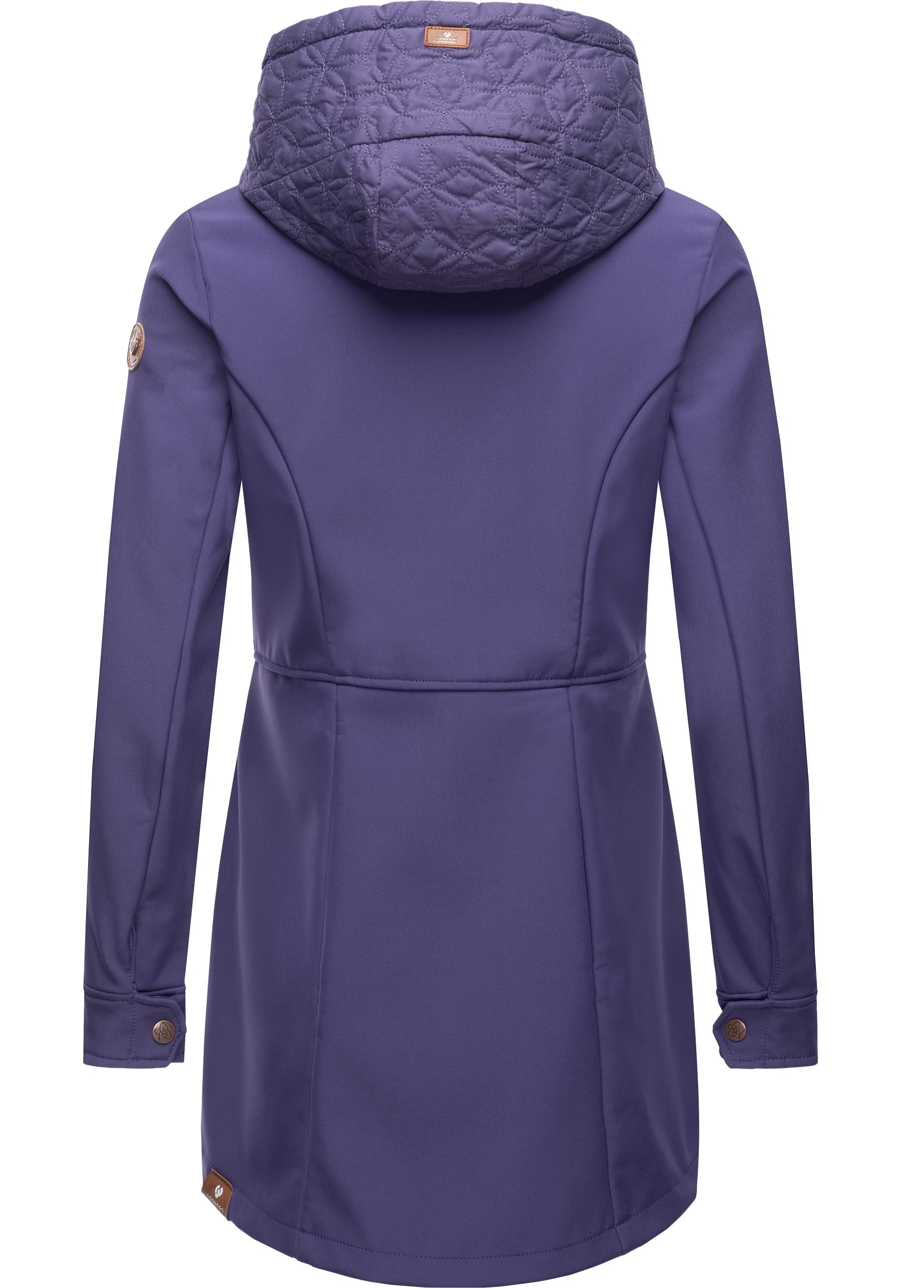 Ragwear Softshellmantel »Ybela«, sportliche, gefütterte Outdoorjacke mit Kapuze