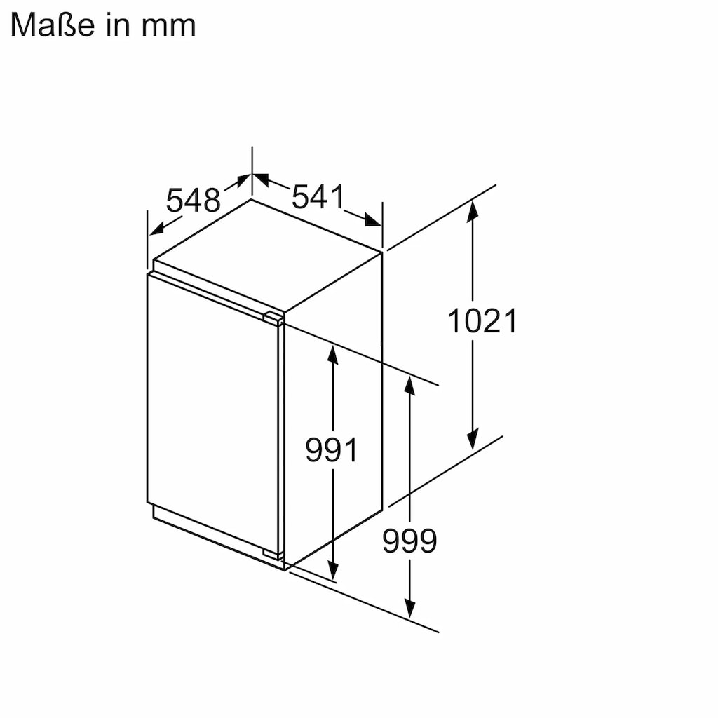 NEFF Einbaukühlschrank »KI2322FE0«, KI2322FE0, 102,1 cm hoch, 56 cm breit