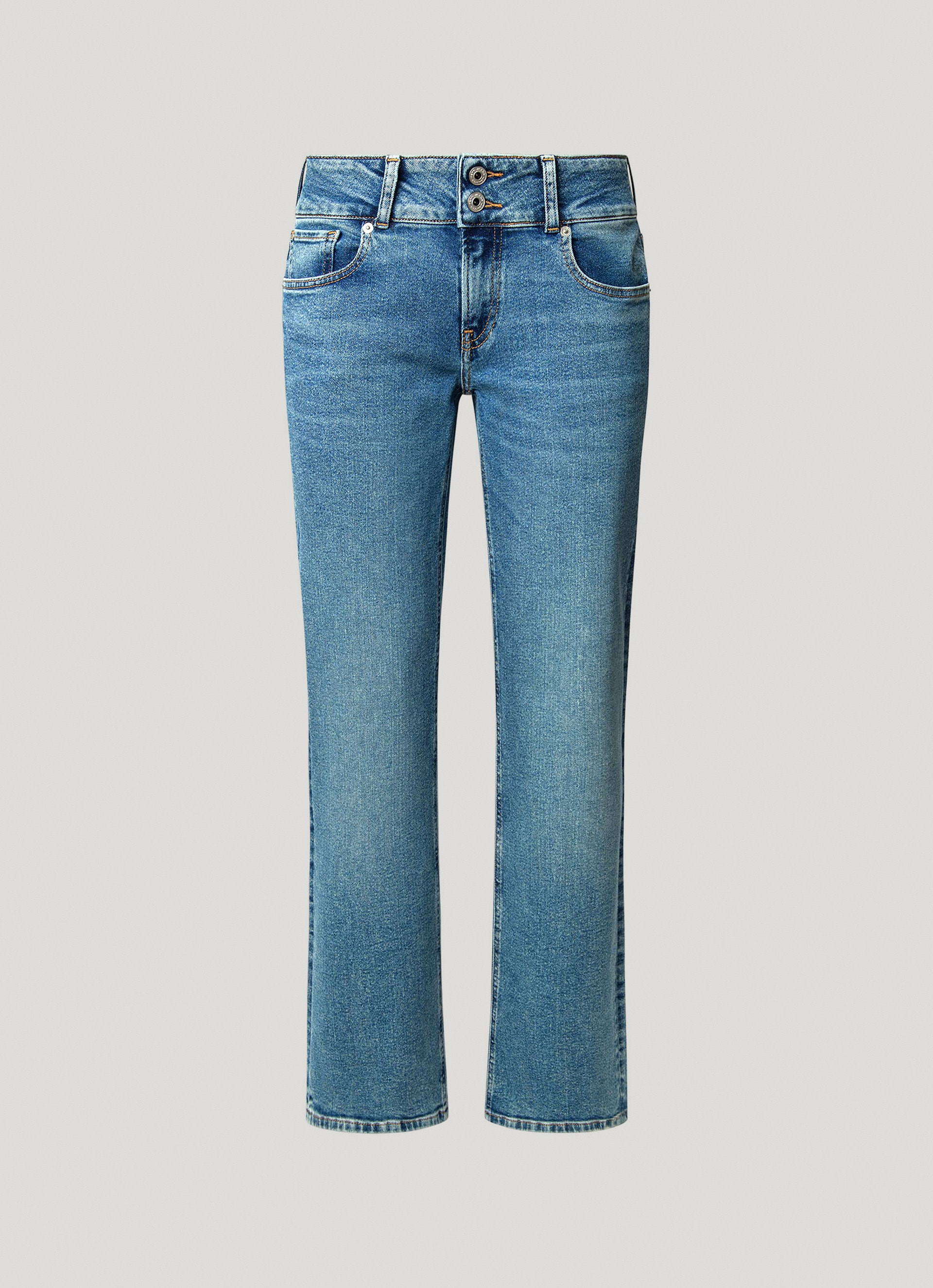 Pepe Jeans Gerade Jeans »STRAIGHT JEANS LW«, mit doppeltem Knopfverschluss
