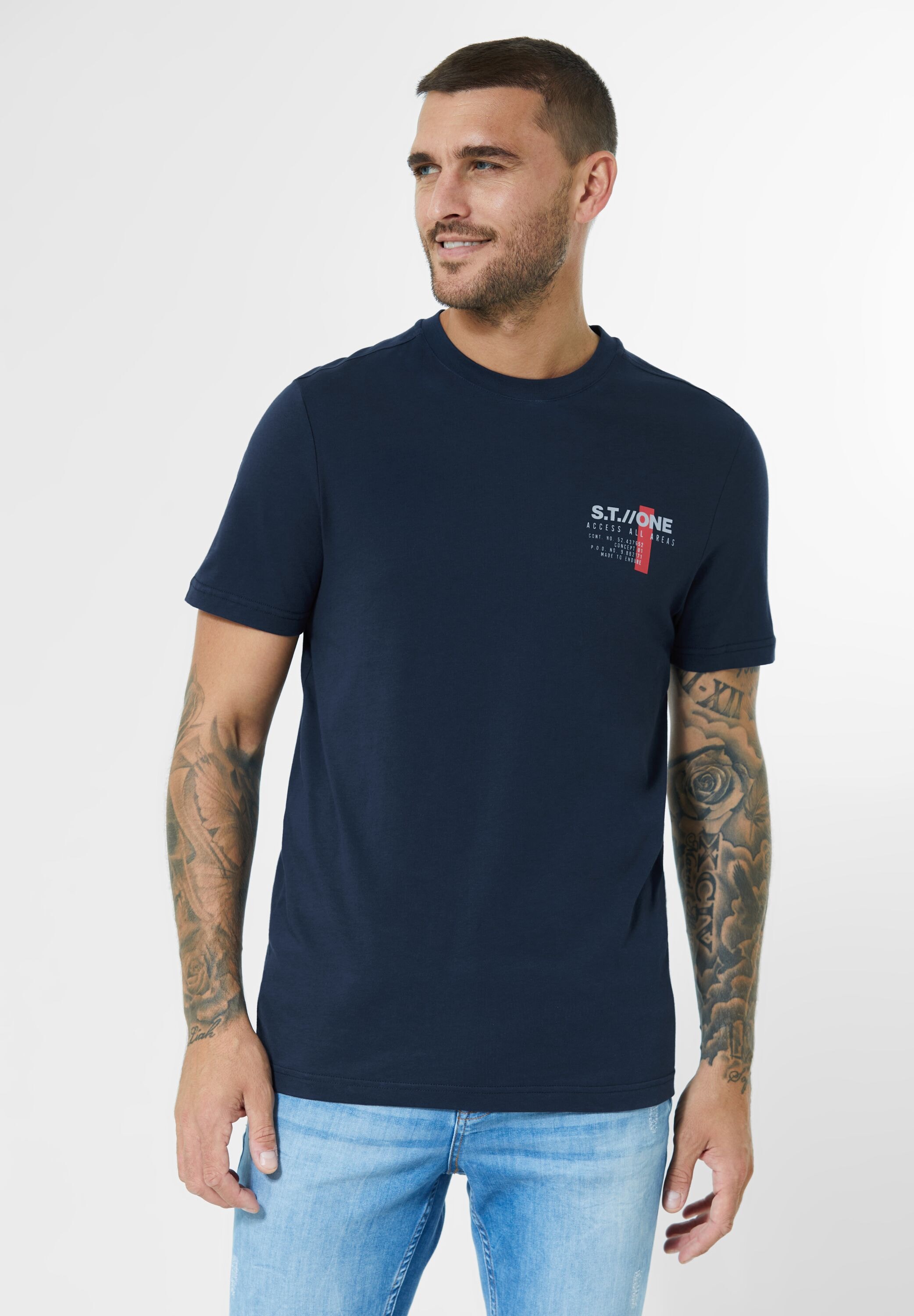 STREET ONE MEN T-Shirt, mit Frontprint