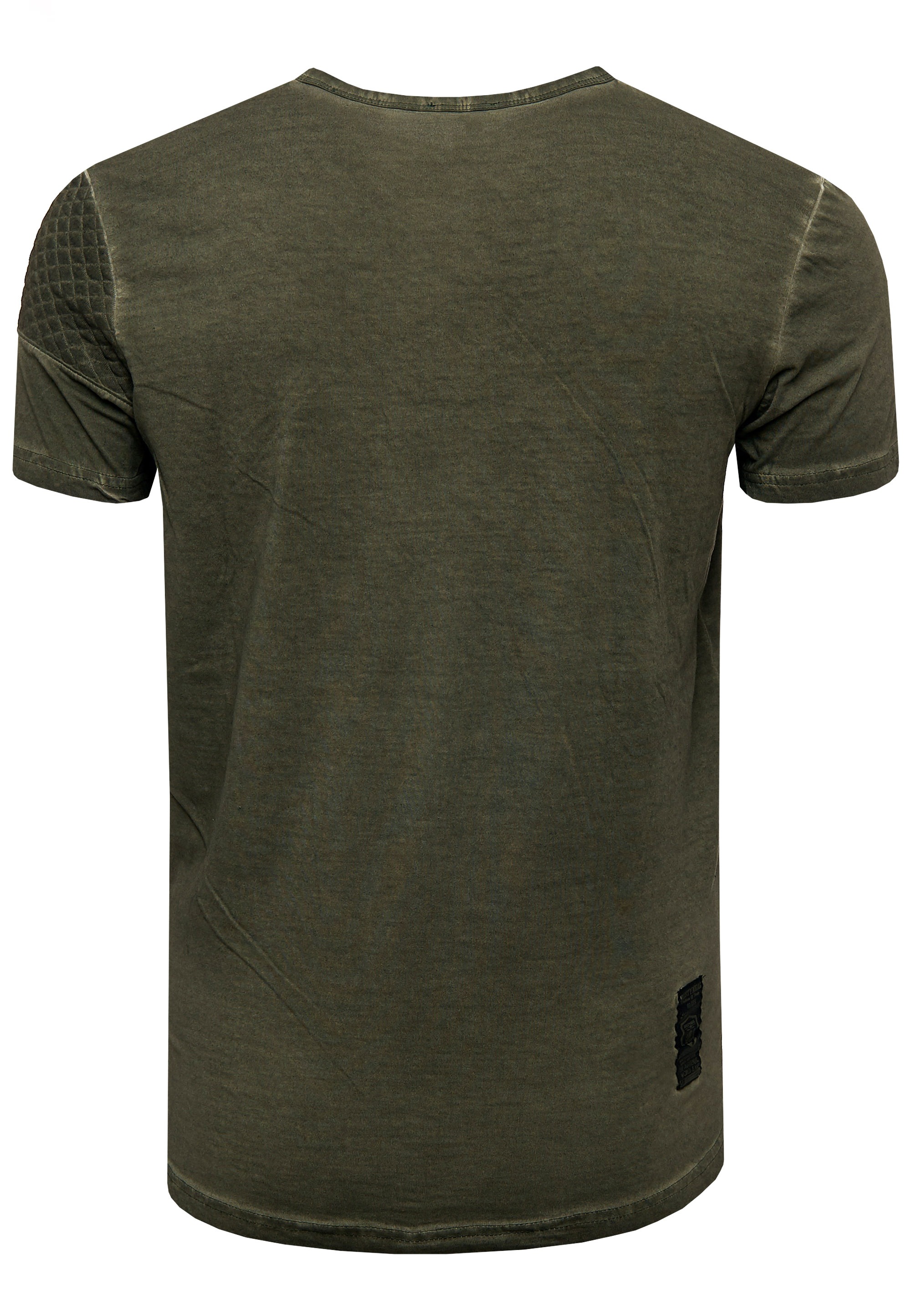 Rusty Neal T-Shirt, mit schicker Knopfleiste