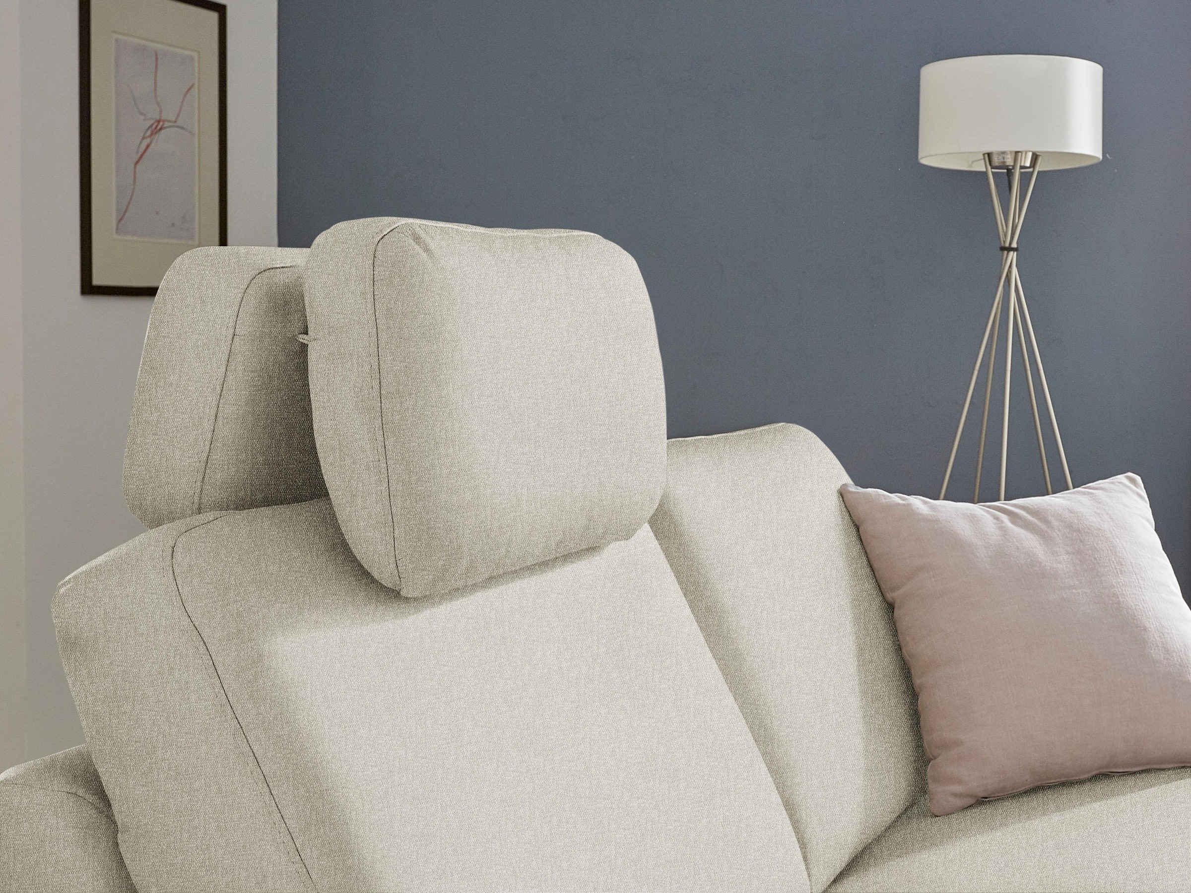 Thumbnail - 3C Candy Ecksofa "Mainau modern und elegant, mit gutem Sitzkomfort, L-Form" wahlweise mit elektrischer Relaxfunktion, Fe...