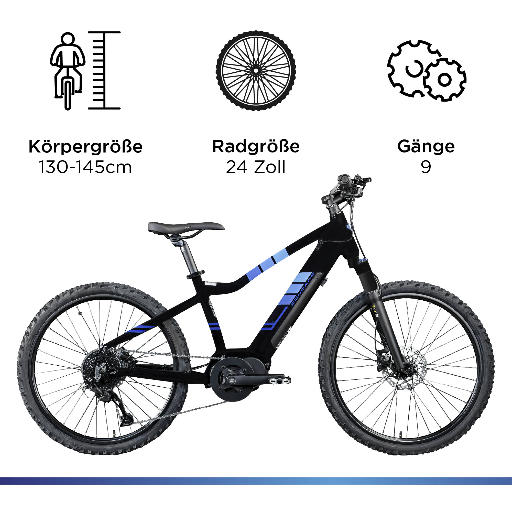 Thumbnail - Zündapp "Z240" 9 Gang Shimano Alivio RD-M3100 SGS Schaltwerk Kettenschaltung Mittelmotor 250 W E Bike Mountainbike 24 Zo...