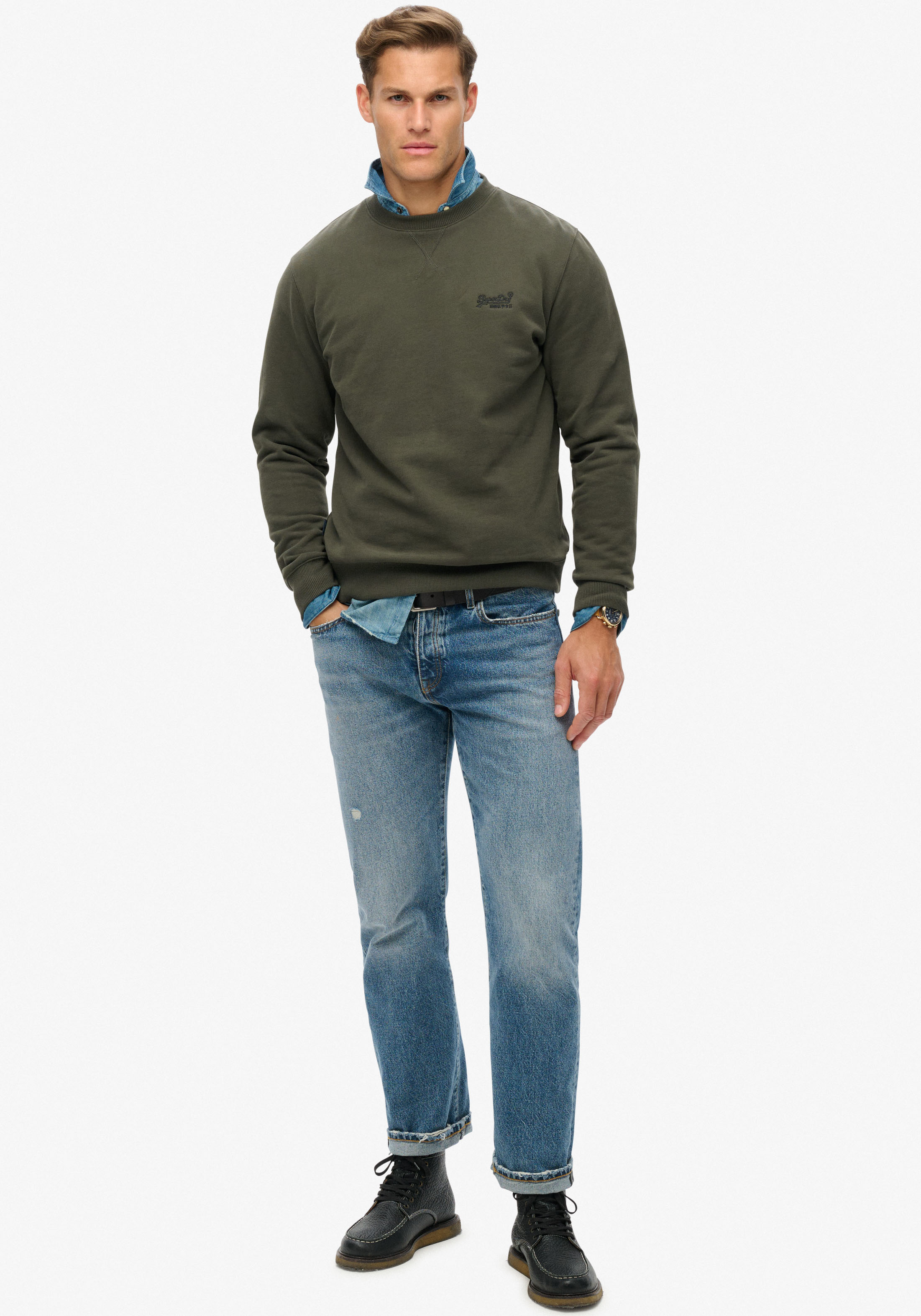 Thumbnail - Superdry Sweatshirt "ESSENTIAL LOGO CREW SWEATSHIRT", Baumwollmischung, loose fit