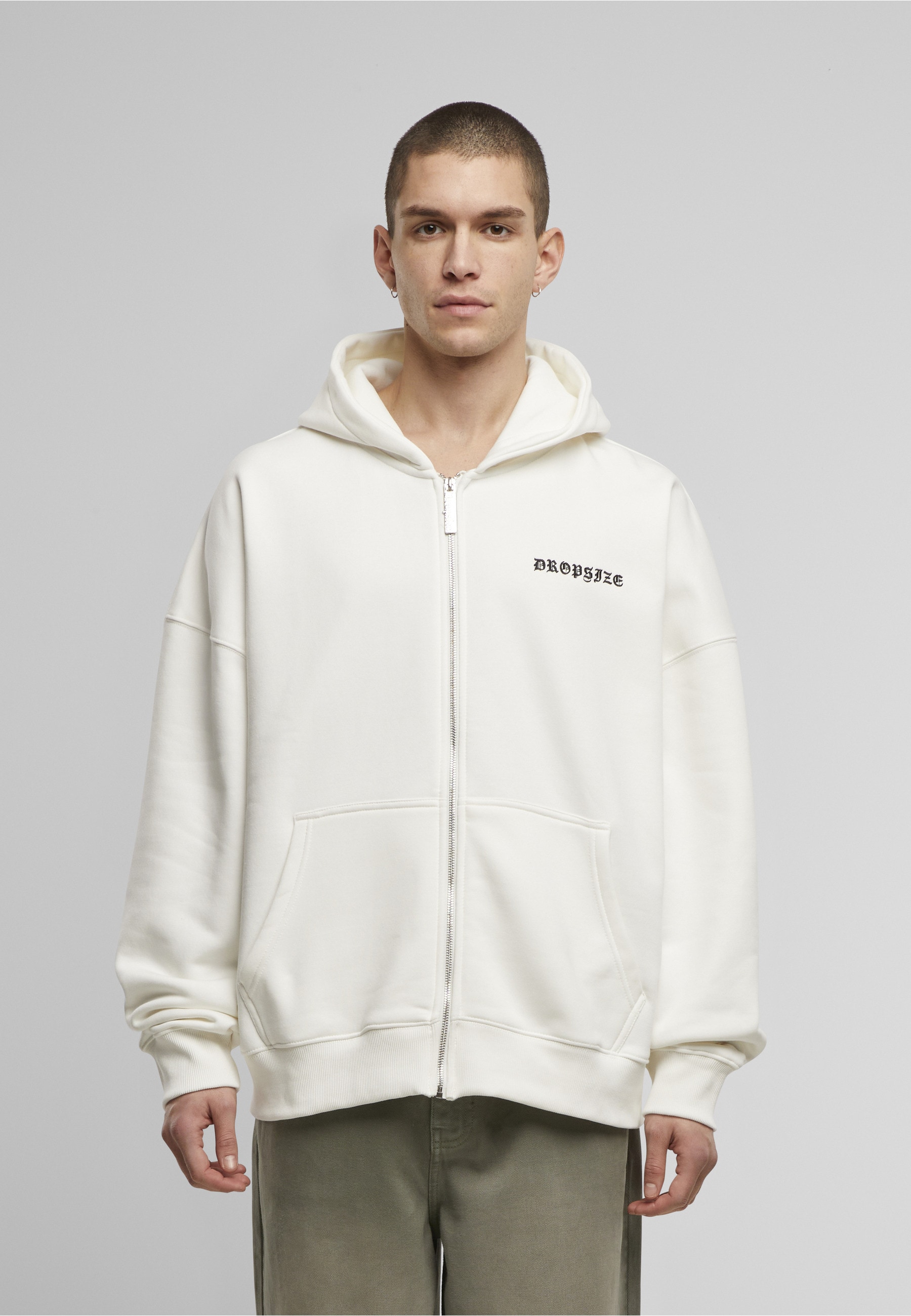 Dropsize Kapuzenpullover »Dropsize SUPER HEAVY OVERSIZE LOGO ZIP HOODIE« 1 tlg.