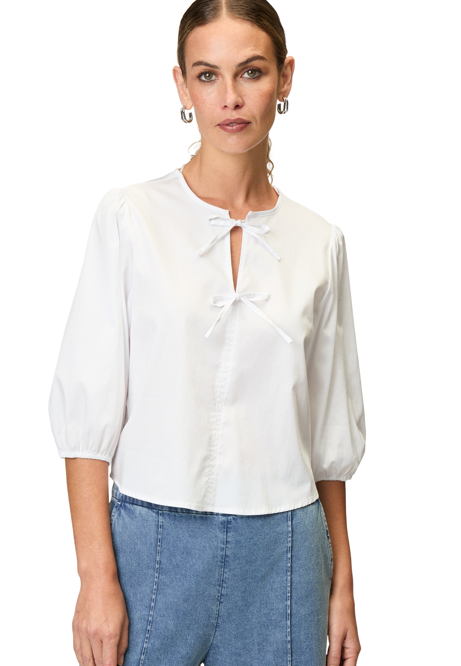 Zero Klassische Bluse "zero Bluse mit Schleifendetails" günstig online kaufen