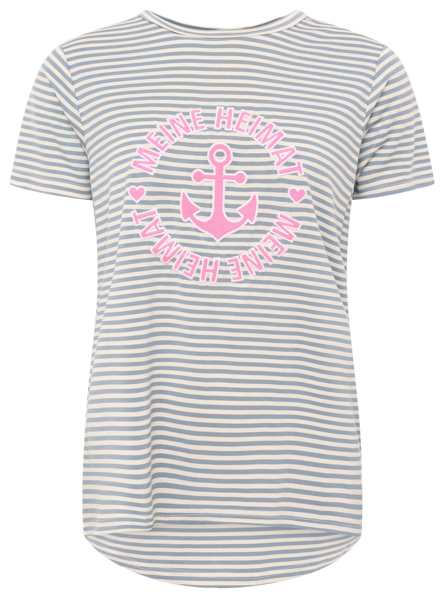 Zwillingsherz T-Shirt ""Heimat Anker"" gestreift, rundes Motiv mit Anker, R günstig online kaufen