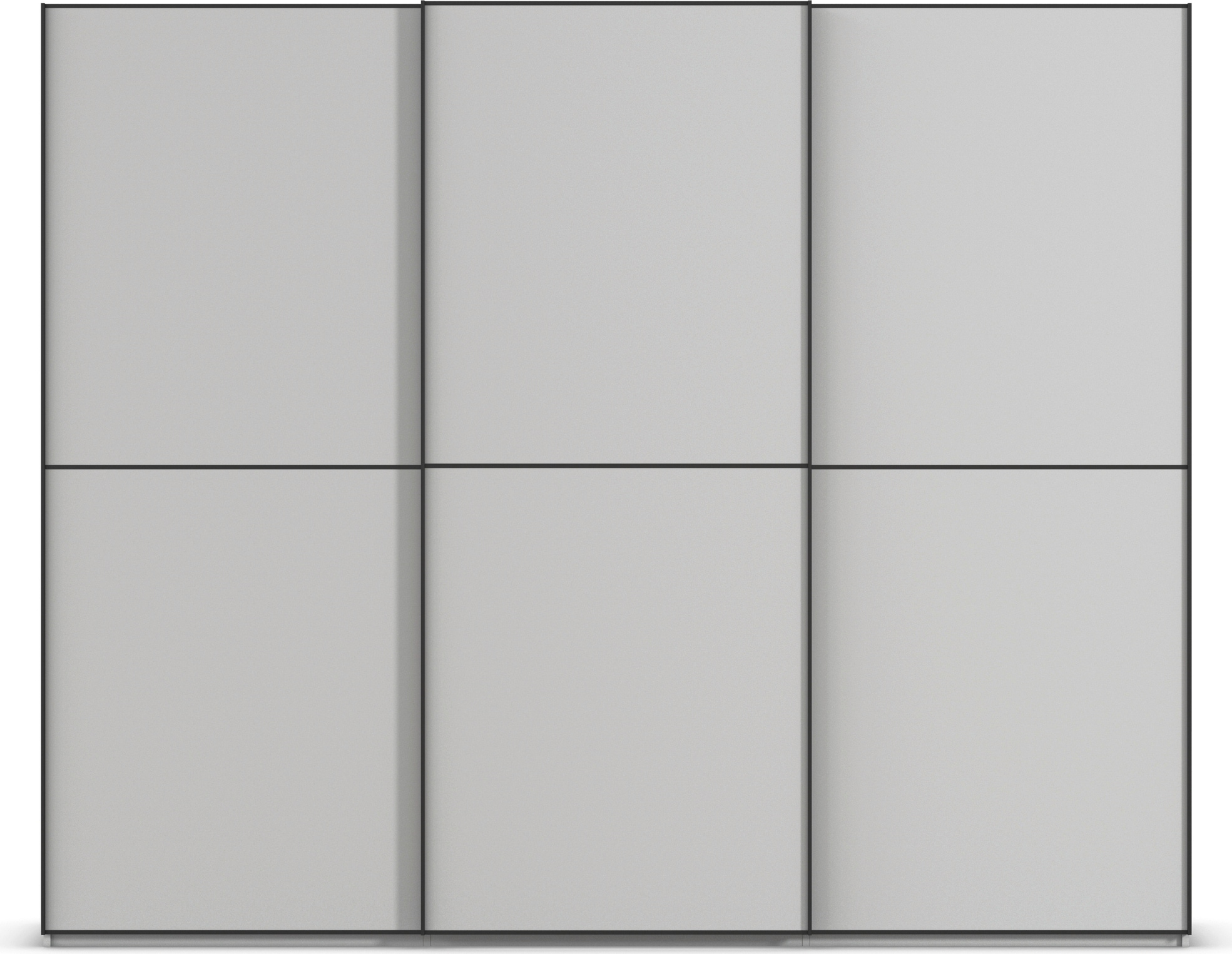 rauch Schwebetürenschrank »Kleiderschrank Schrank Garderobe Schlafzimmerschrank SCALE-DUO«, edle zweigeteilte Türen und 3 Zierleisten MADE IN GERMANY