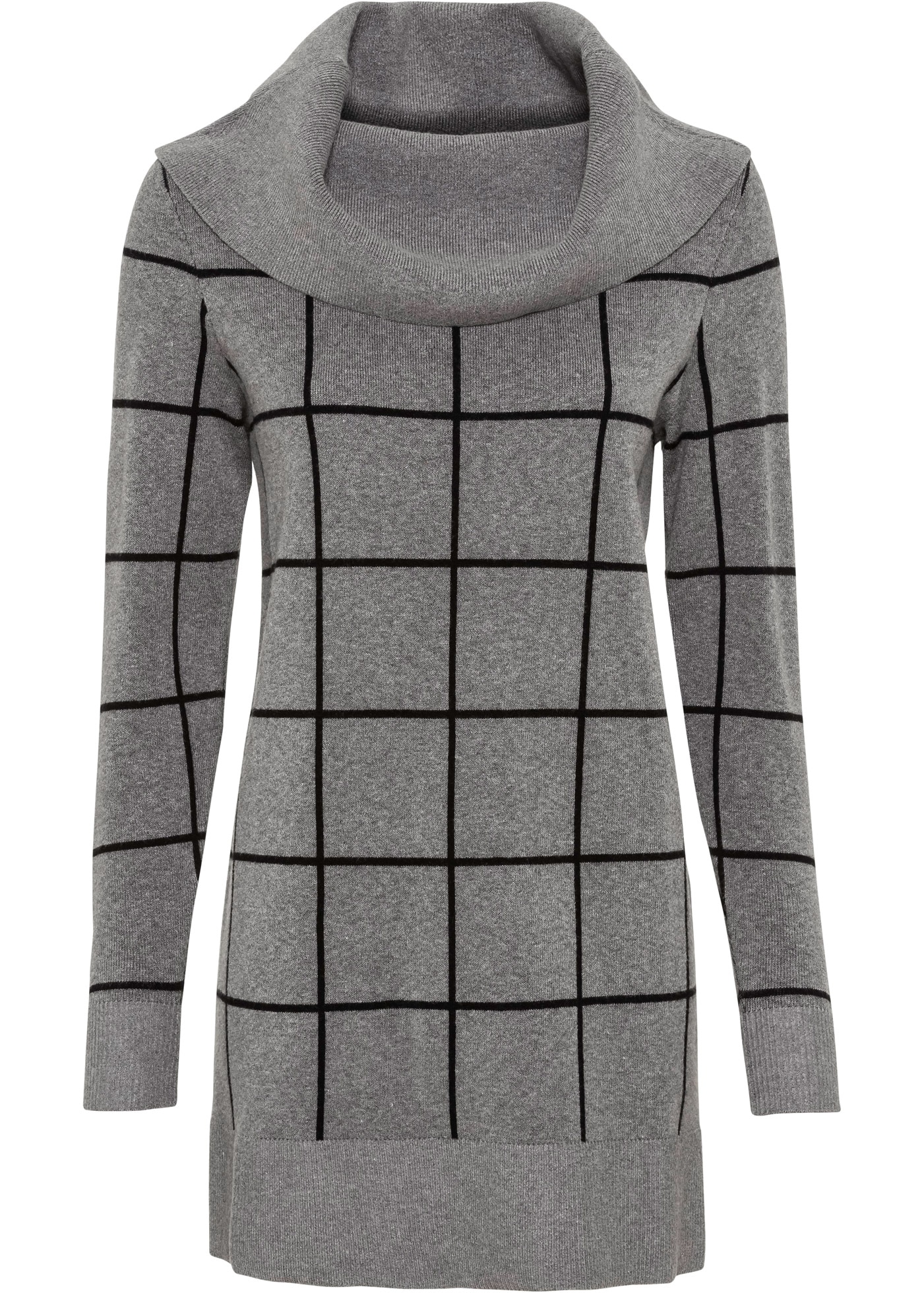 bonprix Longpullover aus Viskose, Polyamid und Polyester, mit Rollkragen, für kühle Tage