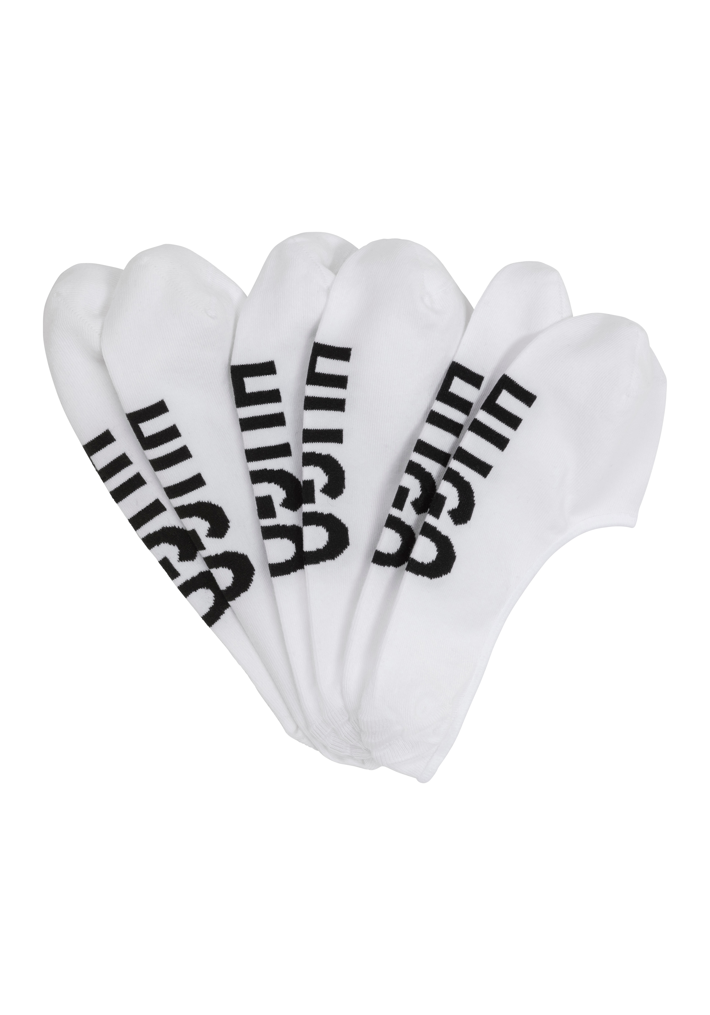HUGO UNDERWEAR Herren Füßlinge "3P SL LOGO CC", Gr. 41, weiß, Baumwollmischung, Socken