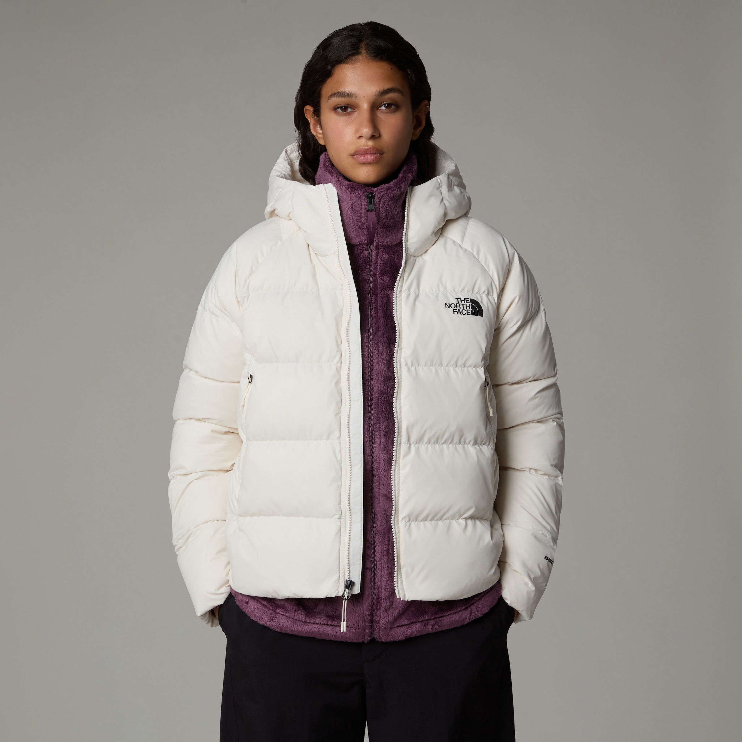 The North Face Daunenjacke »W HYALITE DOWN HOODIE - EU«, (1 St.), mit Kapuze, mit Logodruck