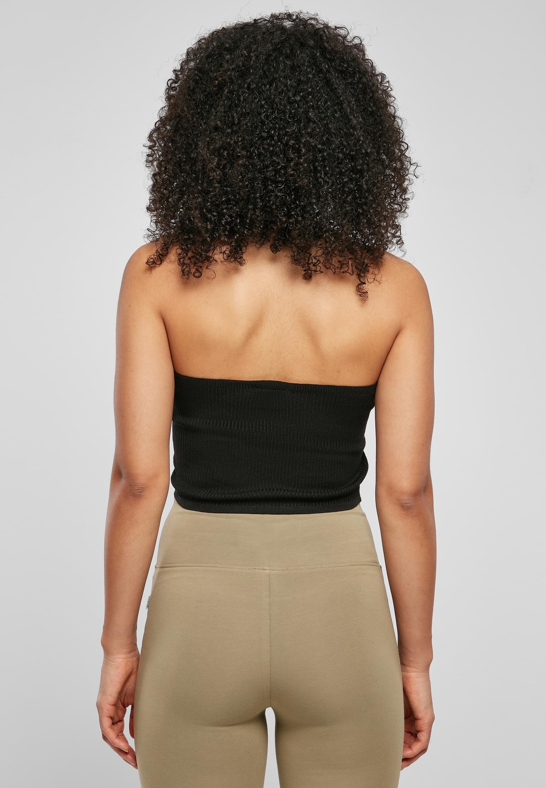 URBAN CLASSICS Muskelshirt »Urban Classics Damen Ladies Rib Knit Crossed Neckholder Top«, (1 tlg.)