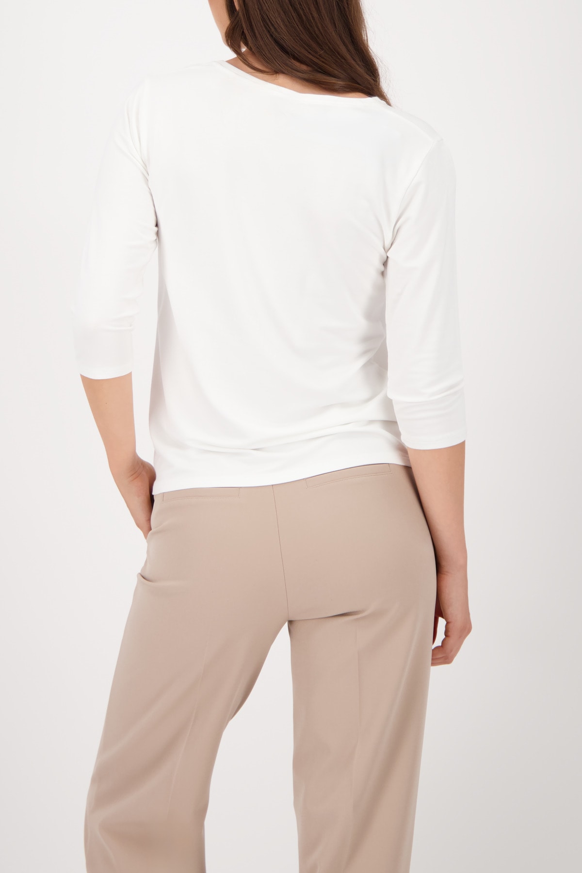 Monari 3/4-Arm-Shirt »Shirt Schmuck Emblem«, Regular fit mit Rundhalsausschnitt
