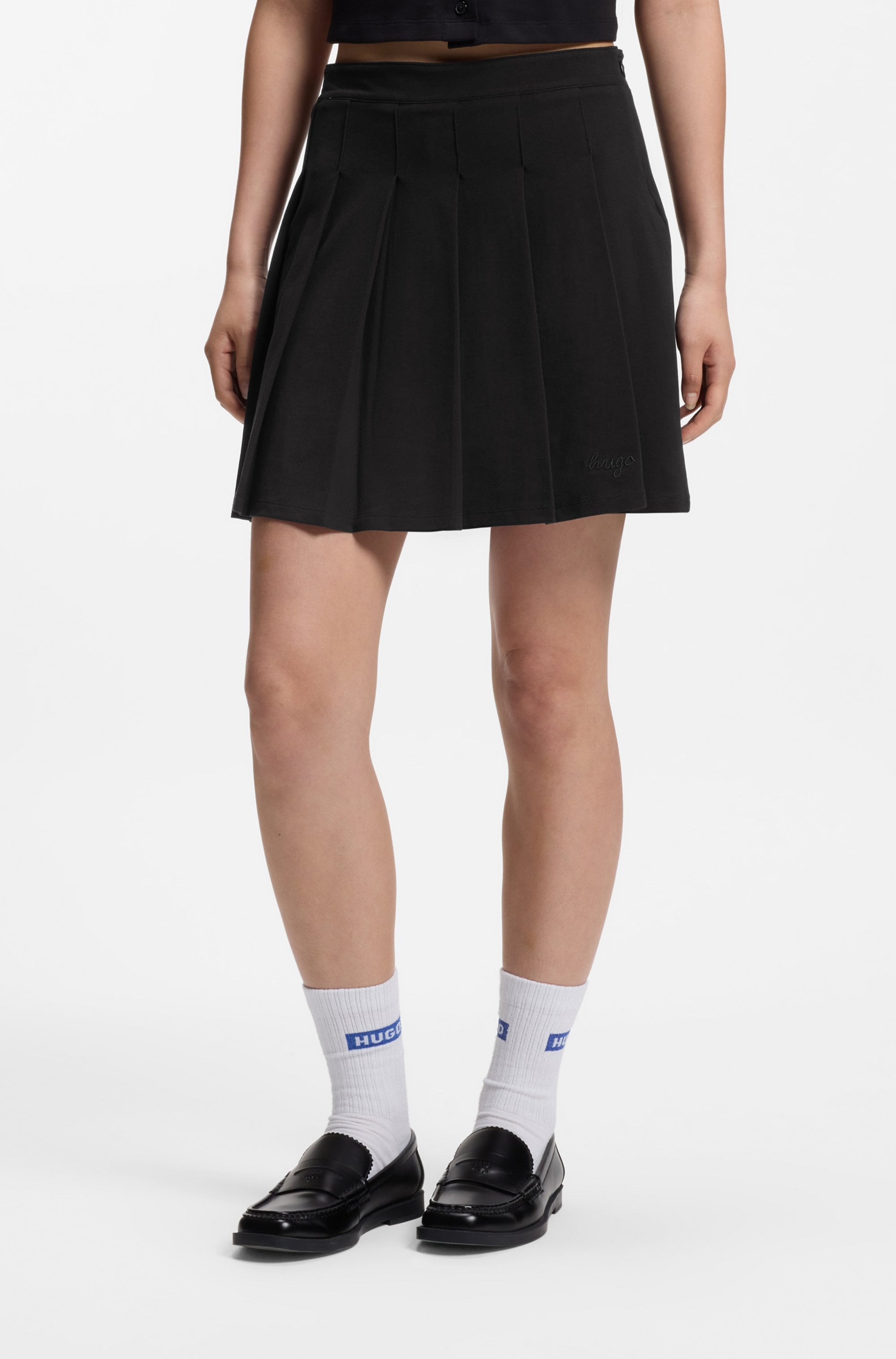 HUGO Plisseerock "Nalham" mit integrierter Shorts, Relaxed Fit