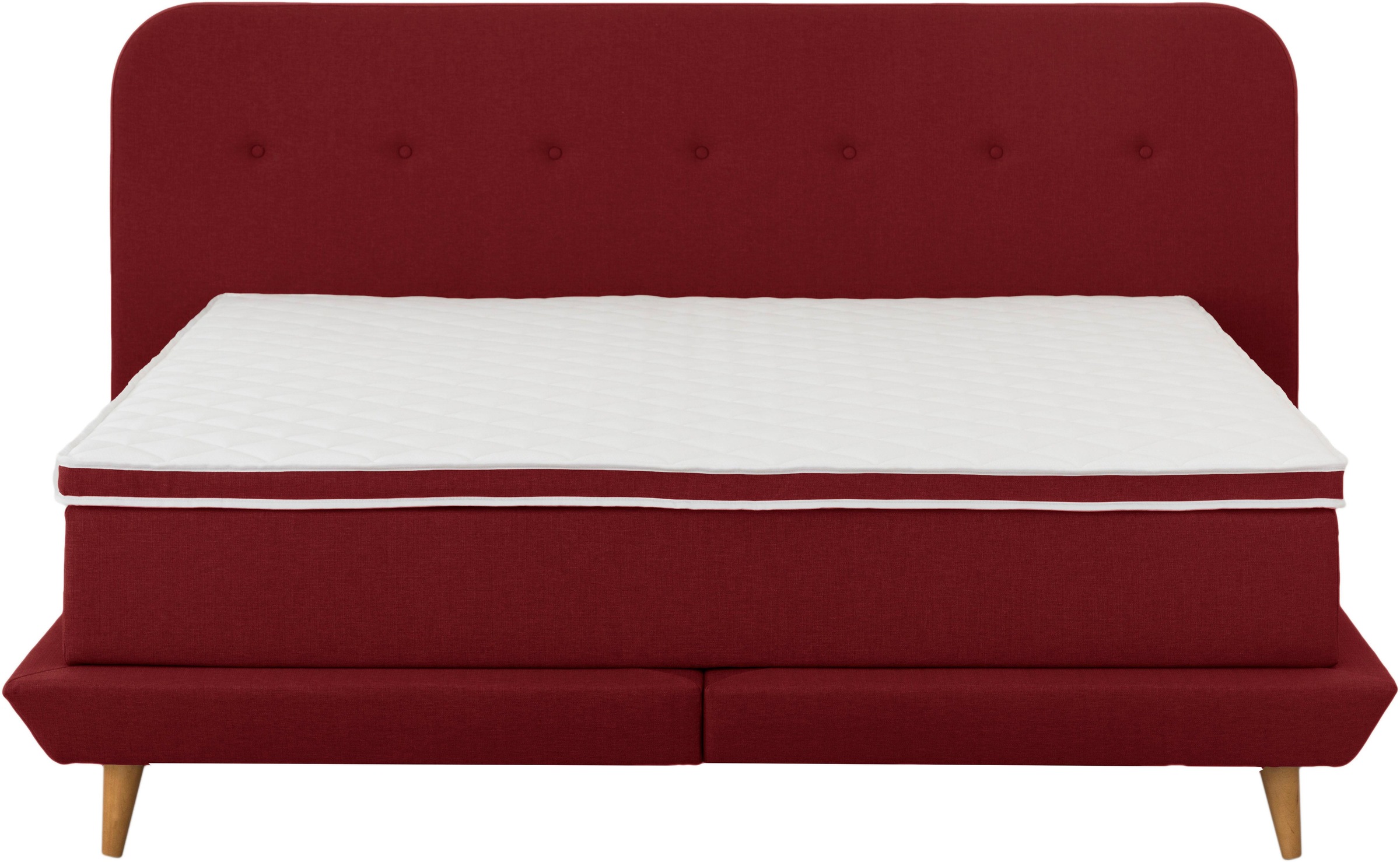 andas Boxspringbett »Premium«, Steppung mit Knopfheftung, inkl. Topper