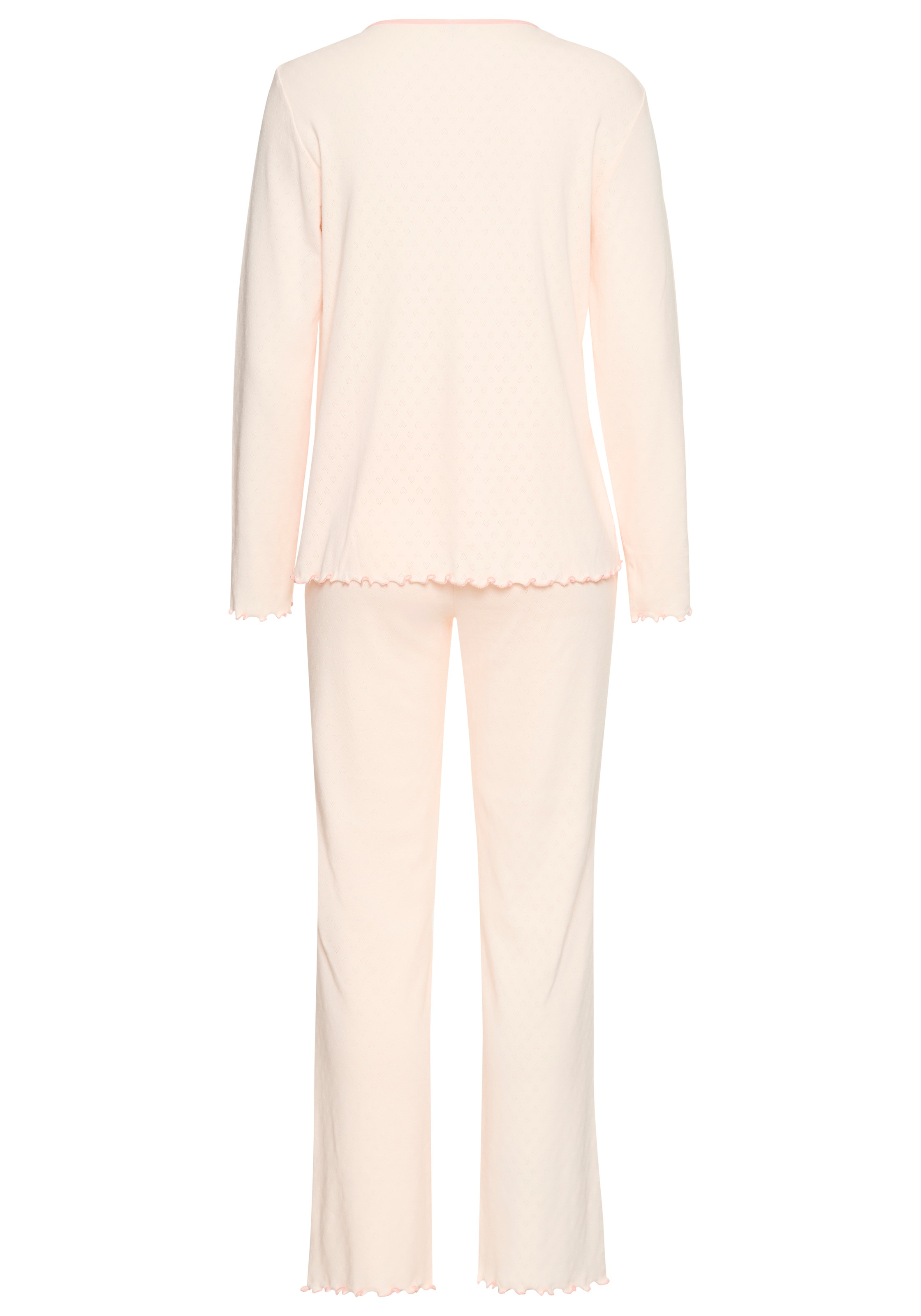 Vivance Dreams Pyjama 2 mit romantischem Ajour Muster