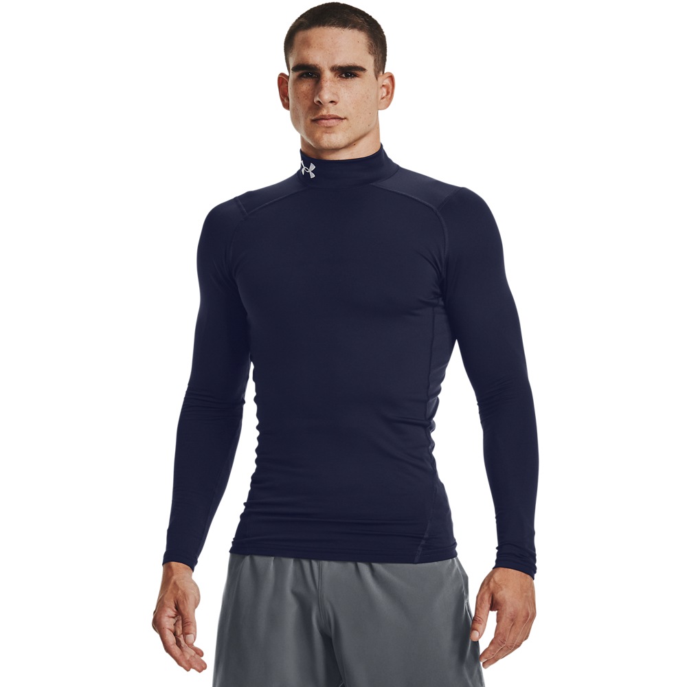 Under Armour Trainingsshirt "UA CG ARMOUR COMP MOCK" Langarm-Ausführung, mit Stehkragen, schnell trocknend, atmungsaktiv