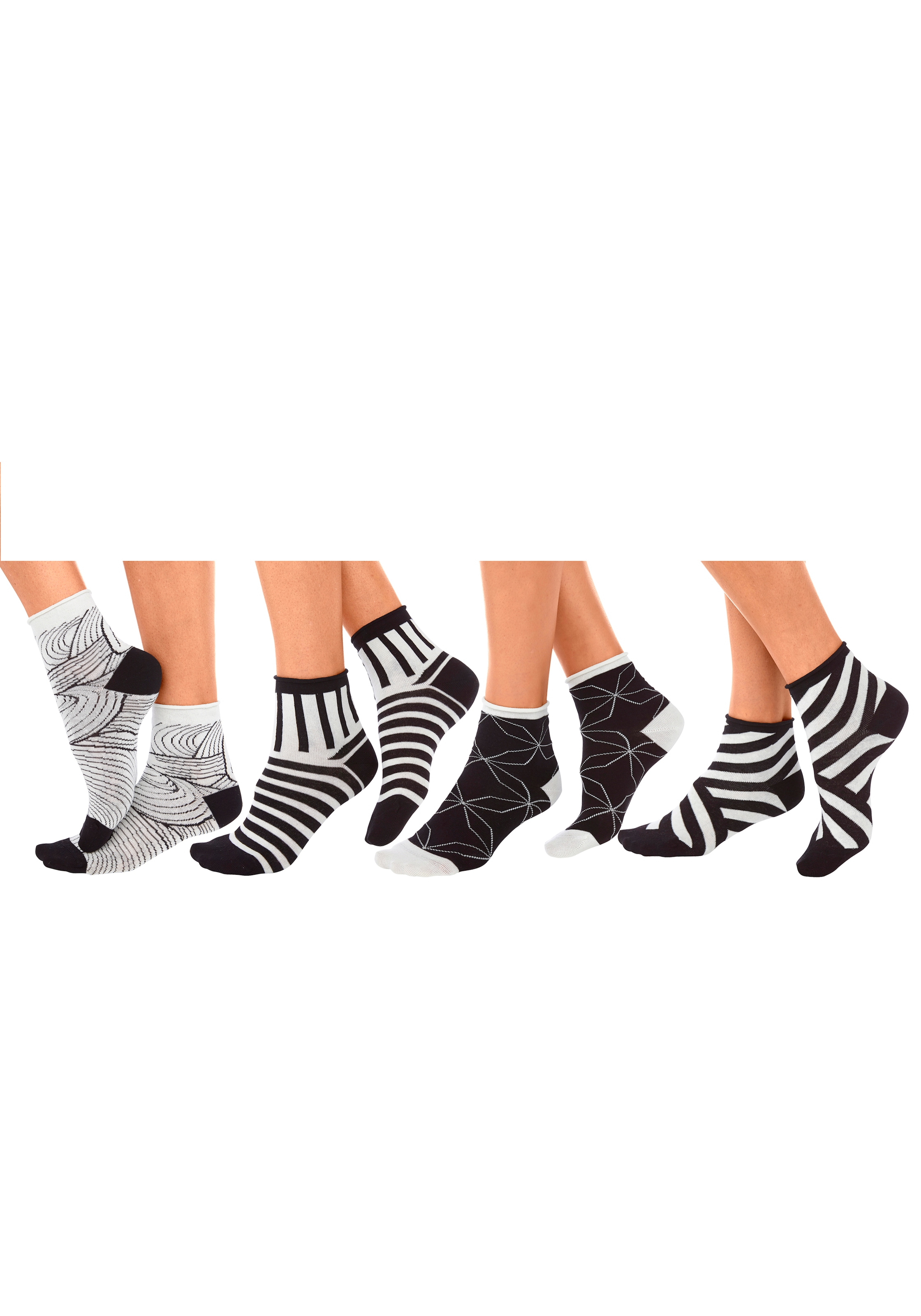 H.I.S Kurzsocken, (Packung, 4 Paar), in unterschiedlichen Designs