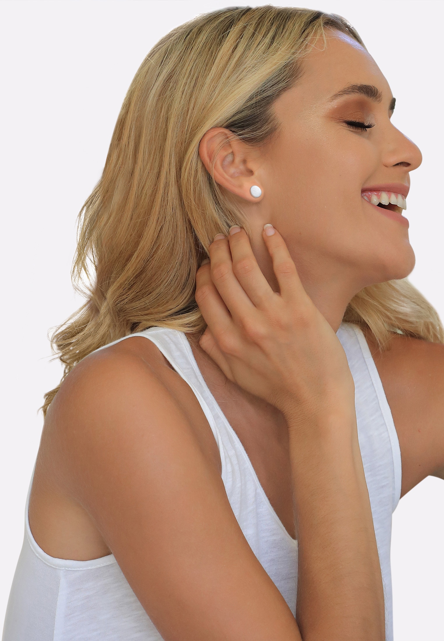 Nenalina Paar Ohrstecker »Basic Kreis Rund Gebürstet Ohrstecker 925 Silber«