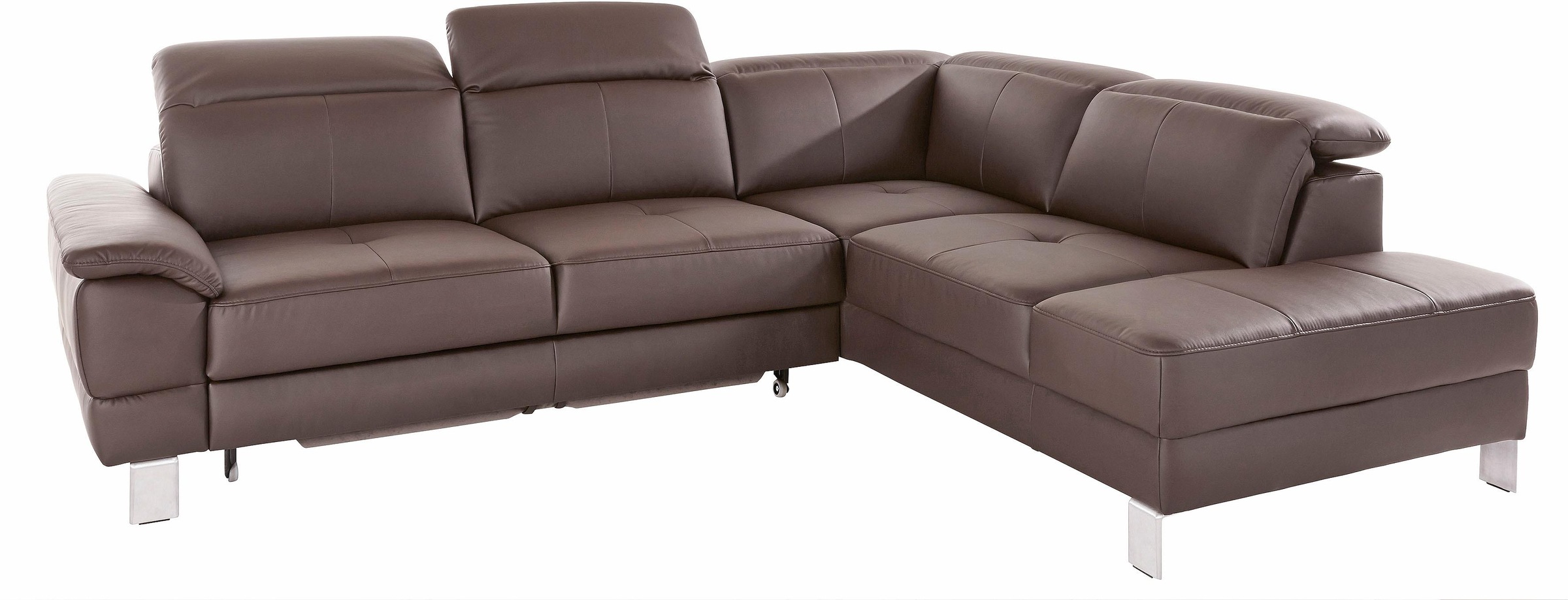 exxpo - sofa fashion Ecksofa »Mantua, L-Form«, mit Kopf- bzw. Rückenverstellung, Bettfunktion u. Bettkasten