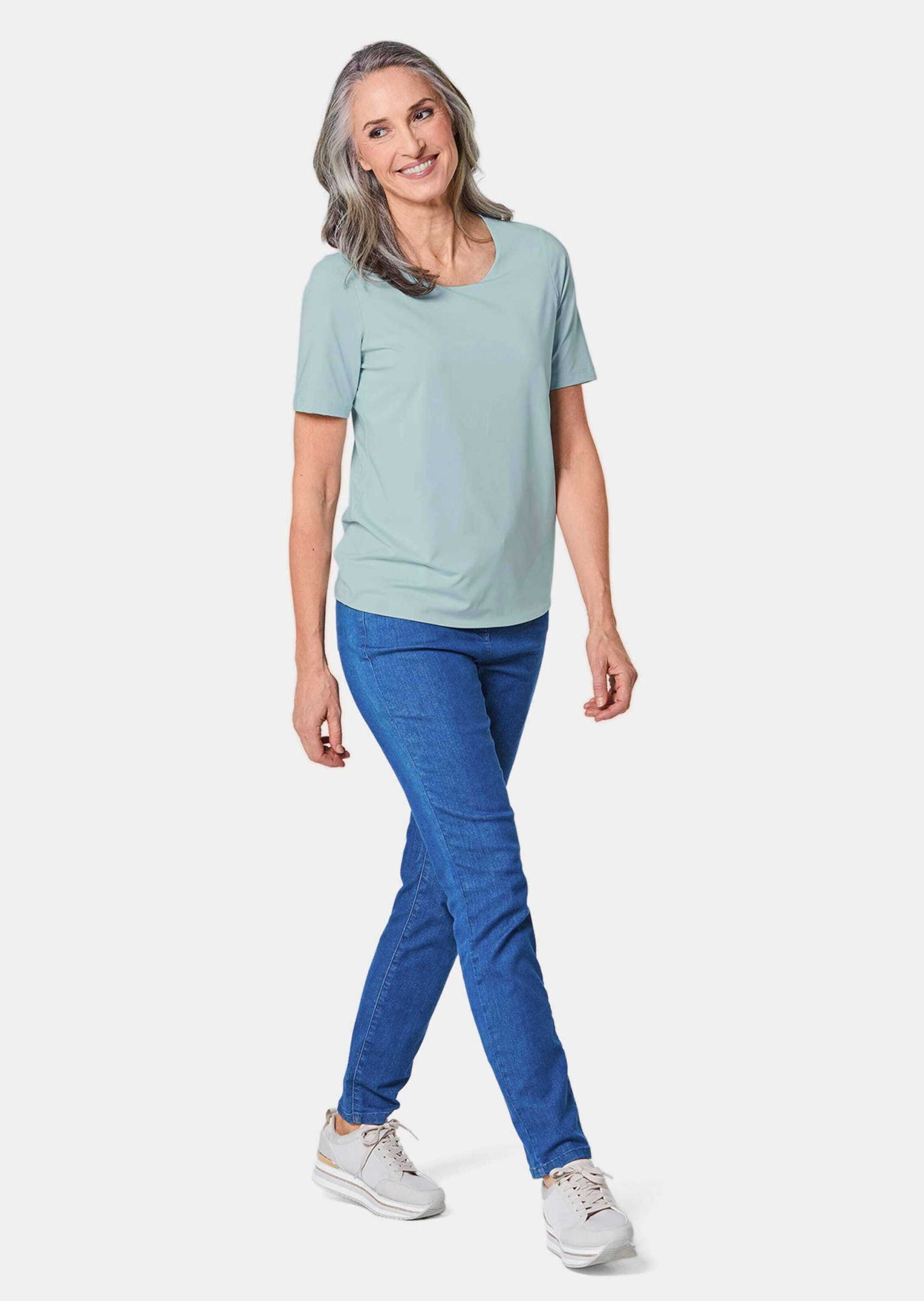 GOLDNER Langarm-Poloshirt "Kurzgröße Gepflegtes Shirt in formstabiler Ware" günstig online kaufen