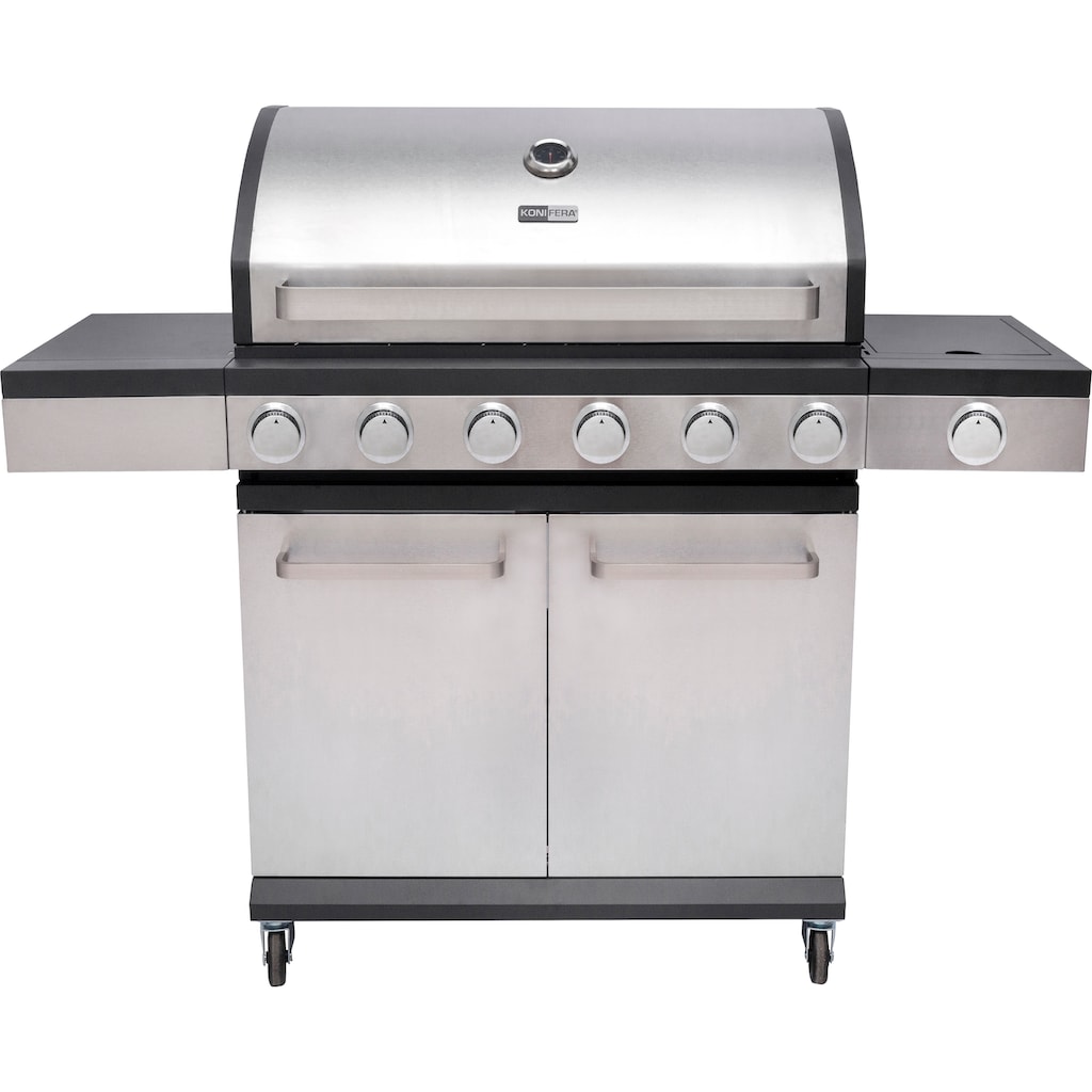 KONIFERA Gasgrill »Milano XL«, (Set), BxTxH: 142x44x114 cm  mit GRATIS-Zugabe: 1 Schutzhülle