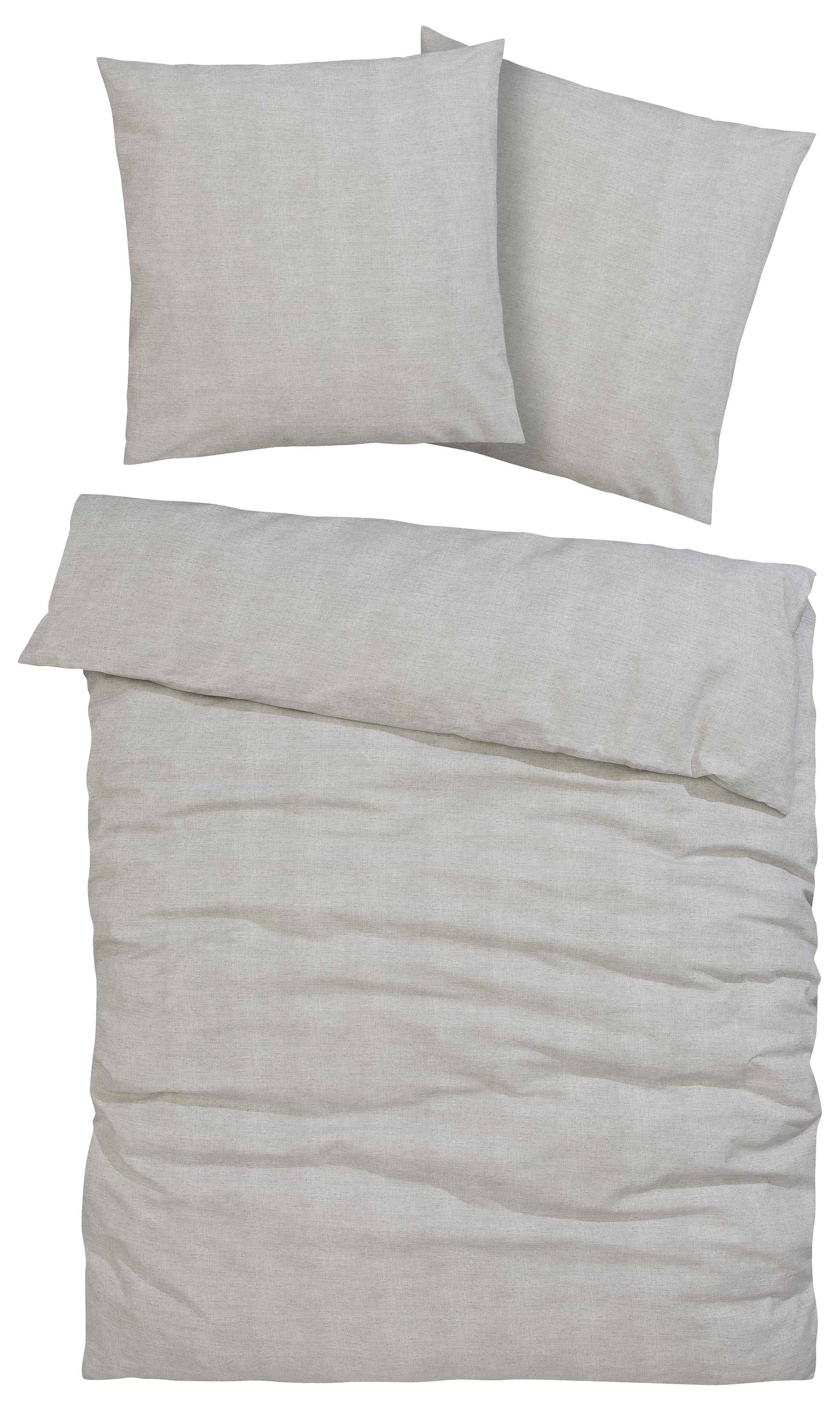 OTTO home Bettwäsche "Melli" 2 Bettwäsche aus Baumwolle, Leinen-Look in Melange-Optik