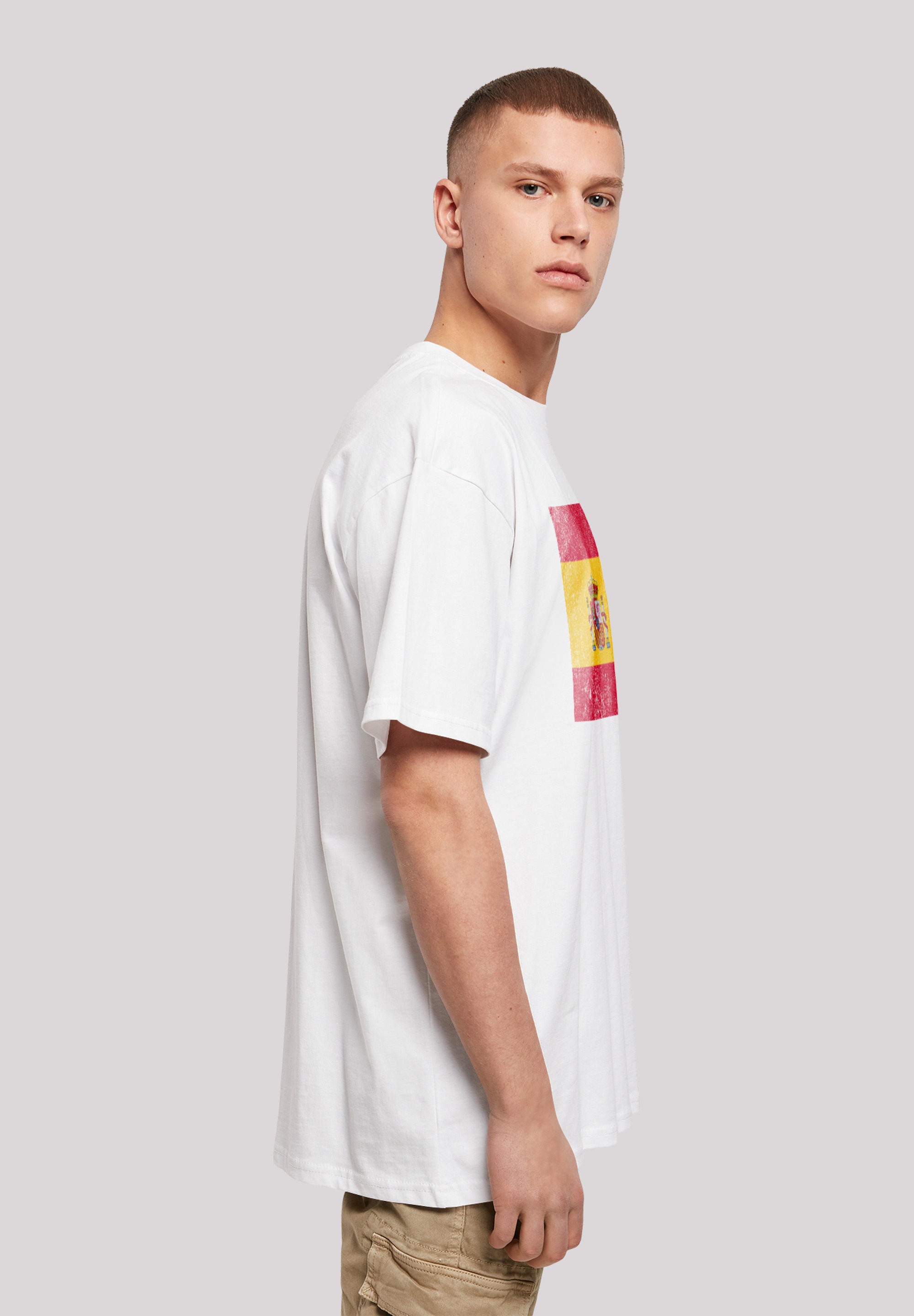 F4NT4STIC T-Shirt »Spain Spanien Flagge distressed«, Print
