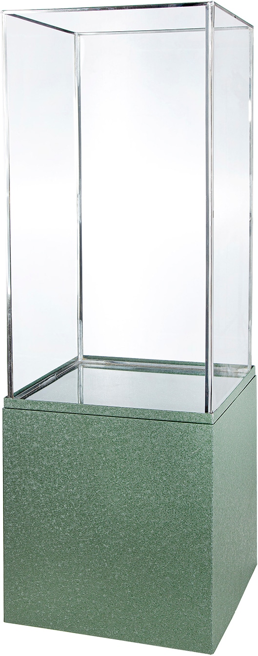 GILDE Windlicht "Windlicht viereckig Oleo grün" Deko Windlicht modern eckig Glaszylinder Henkel stilvoll