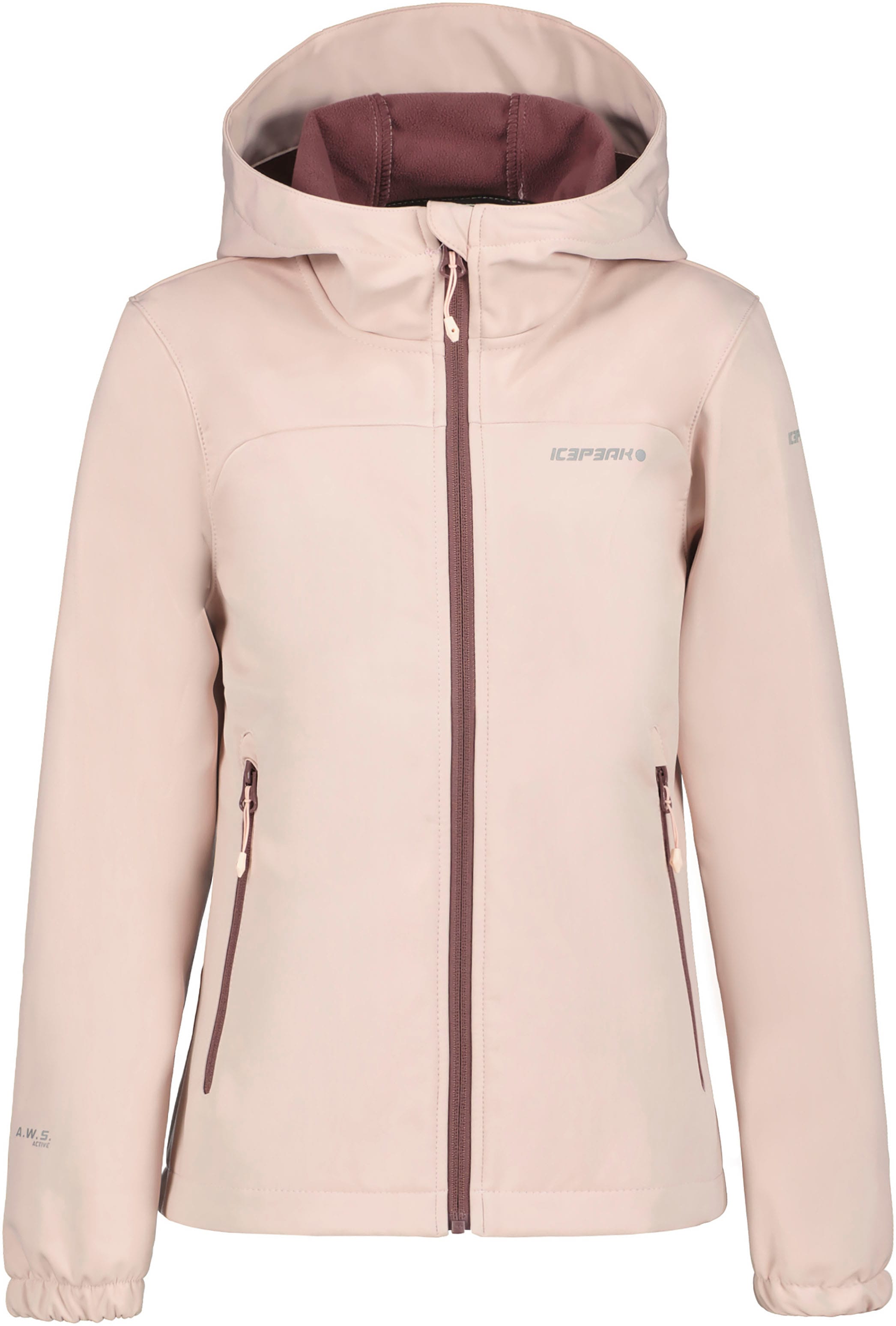 Icepeak Softshelljacke »SOFTSHELLJACKE KLEVE - für Kinder«, mit Kapuze, mit  modischen Logoschriftzügen | BAUR