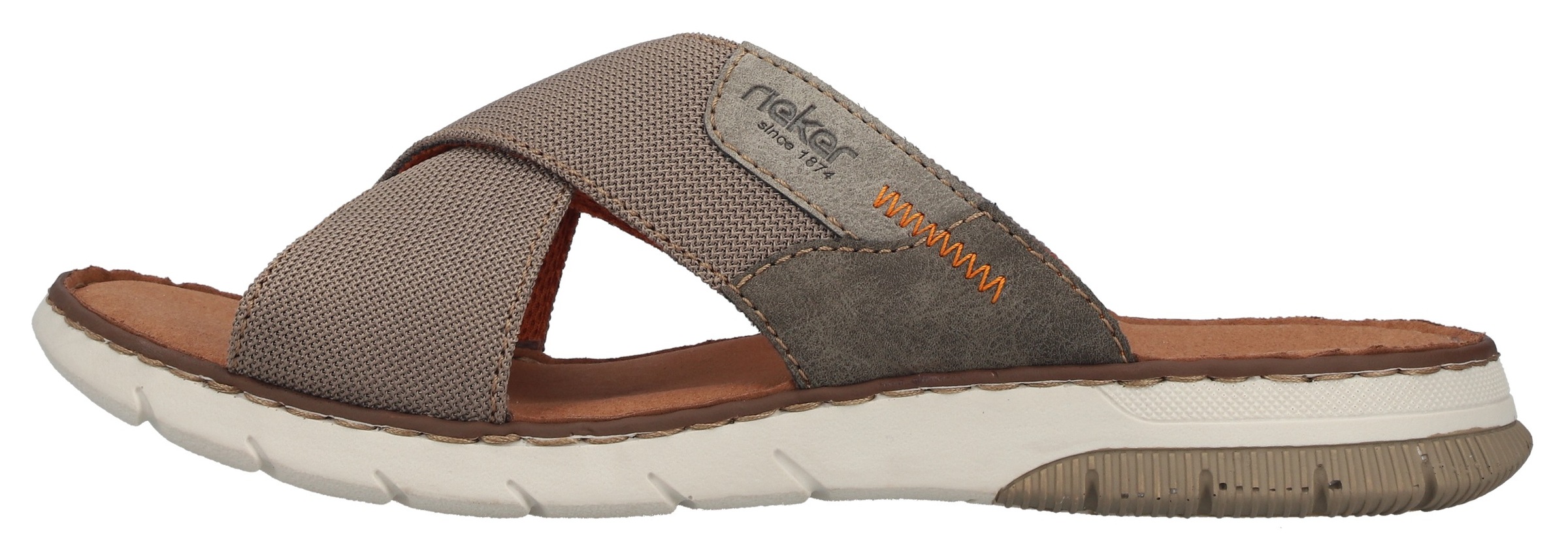 Rieker Pantolette  Sommerschuh, Strandschuh, Urlaubsschuh mit Kreuzbandage