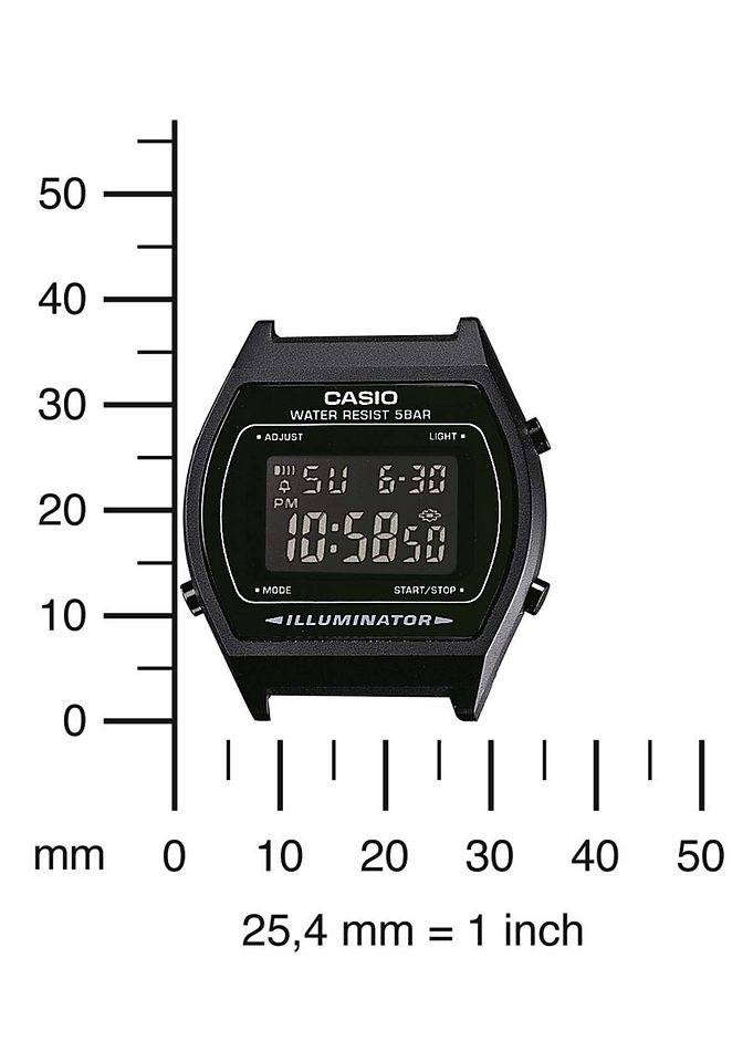 CASIO VINTAGE Chronograph »B640WB-1BEF«, Quarzuhr, Armbanduhr, Damen, Herren, digital, retro, Stoppfunktion