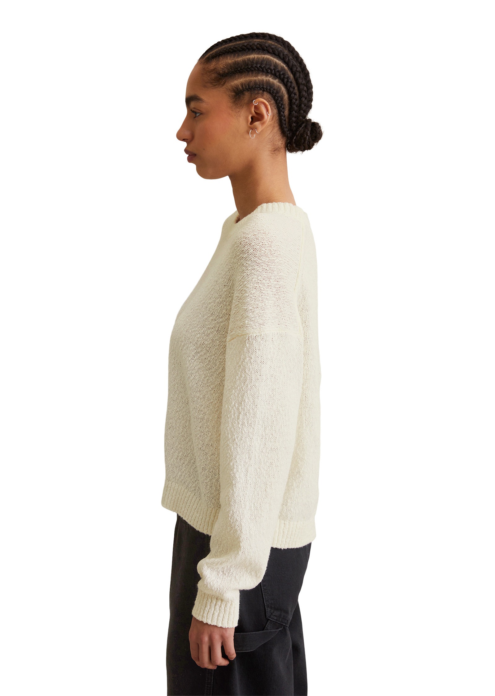 Marc O'Polo DENIM Rundhalspullover »aus Cotton-Slub-Garn«
